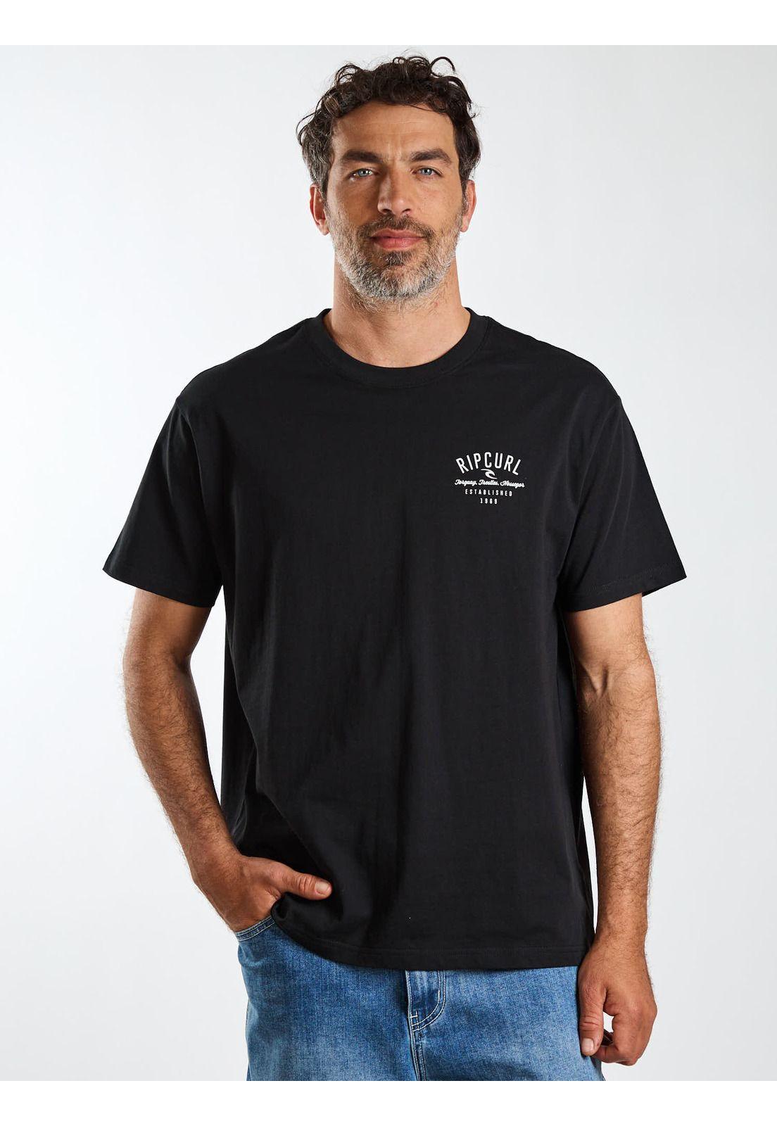 Polera MC Swell Negro Hombre Rip Curl-1