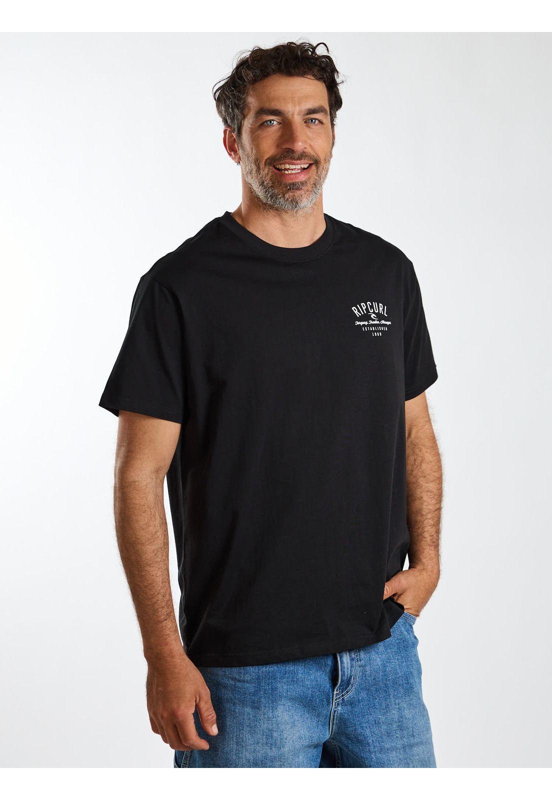 Polera MC Swell Negro Hombre Rip Curl-7