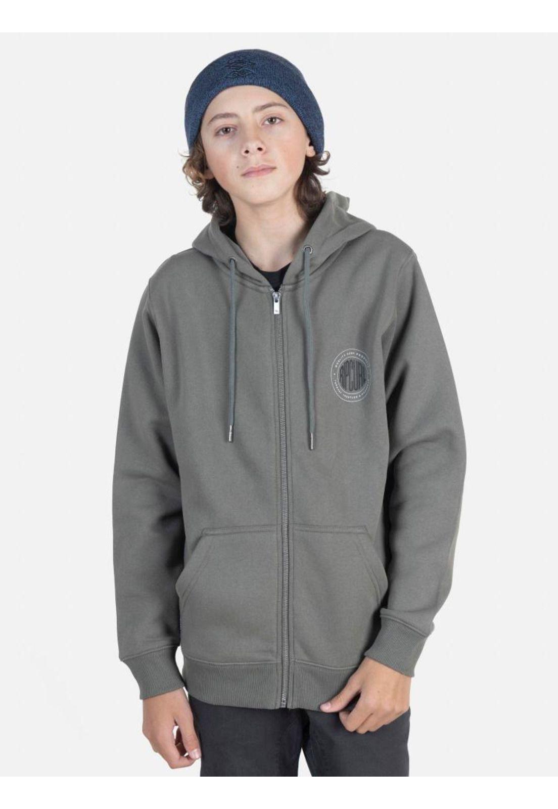 Poleron ROUND RC JOUNG Verde Juvenil Rip Curl-0