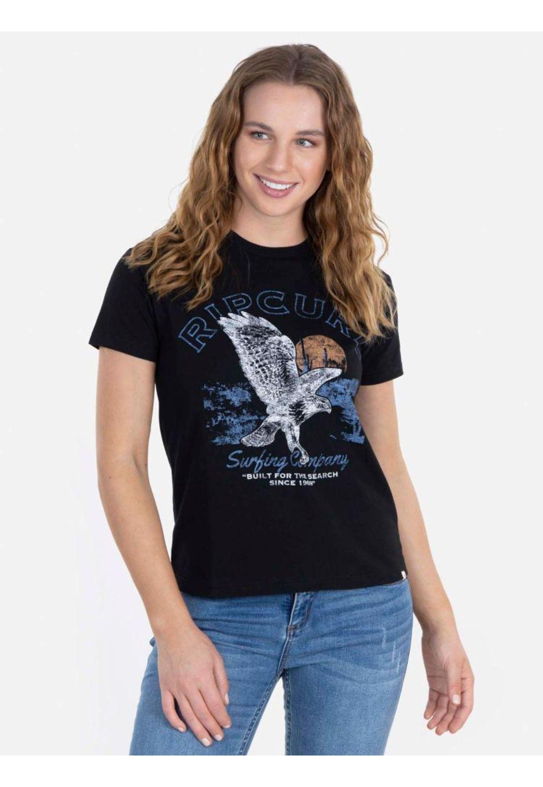 Polera EAGLE MC Mujer Negro Rip Curl-0