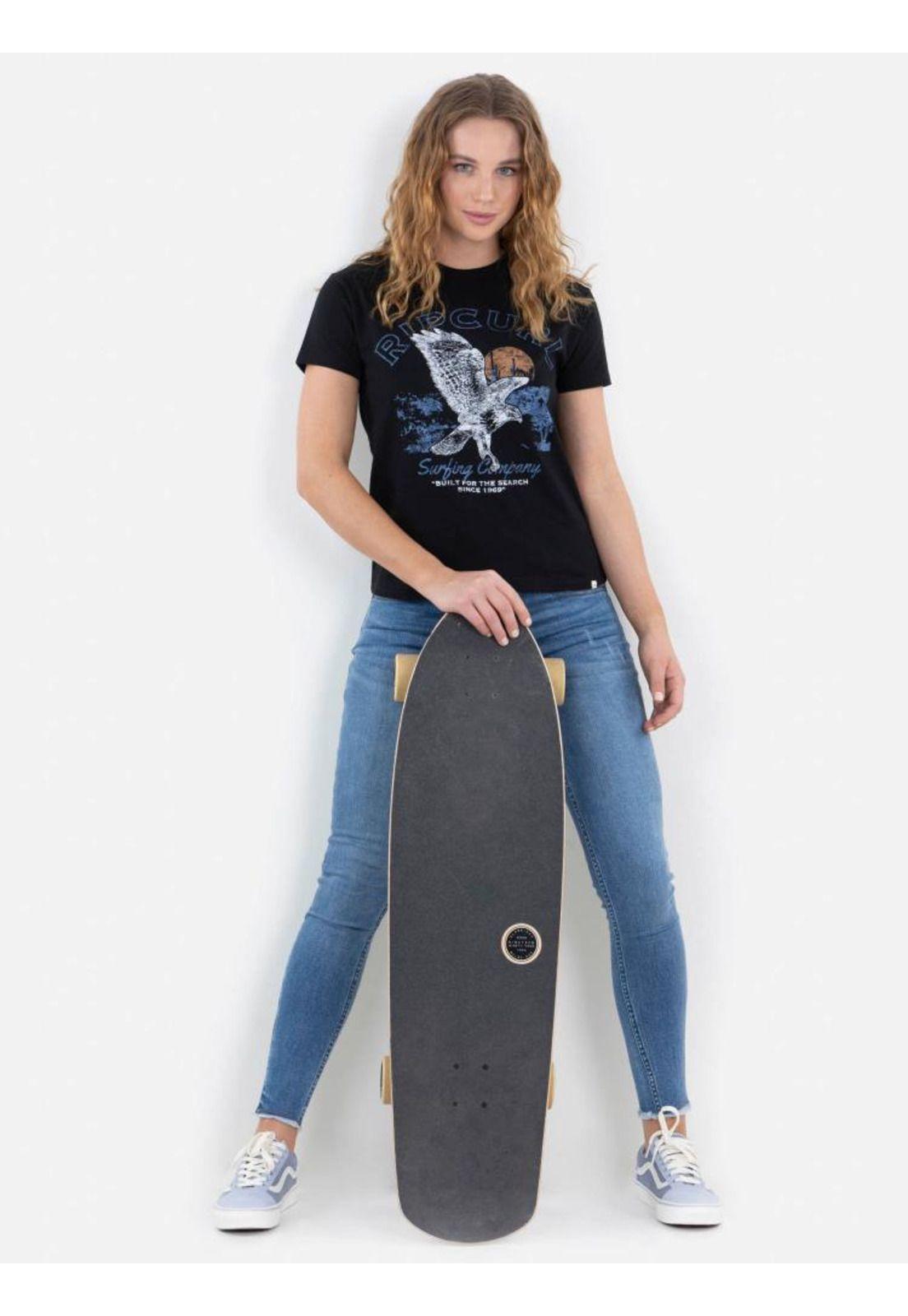 Polera EAGLE MC Mujer Negro Rip Curl-2