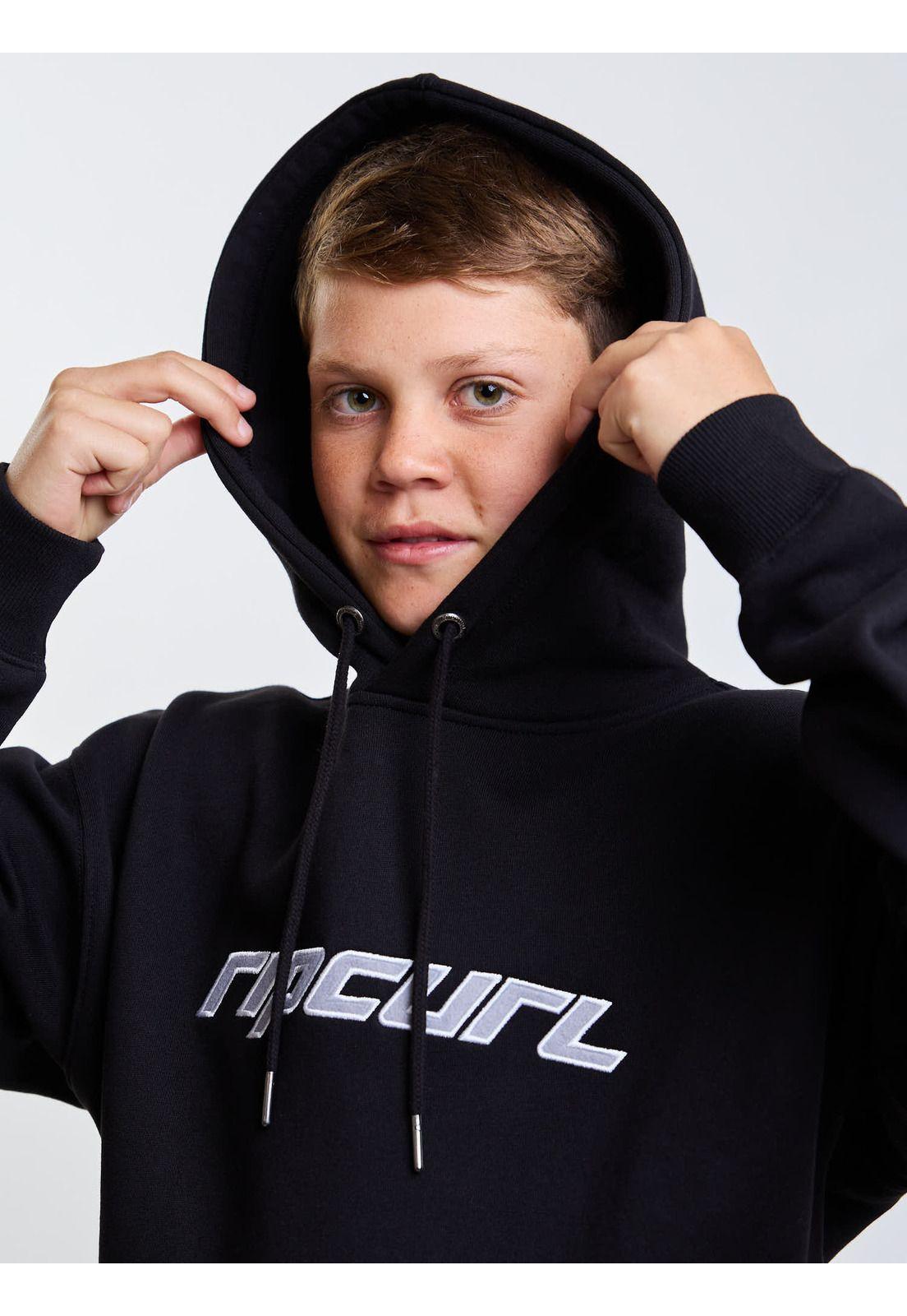 Poleron Canguro Maverick Negro Infantil Rip Curl-3