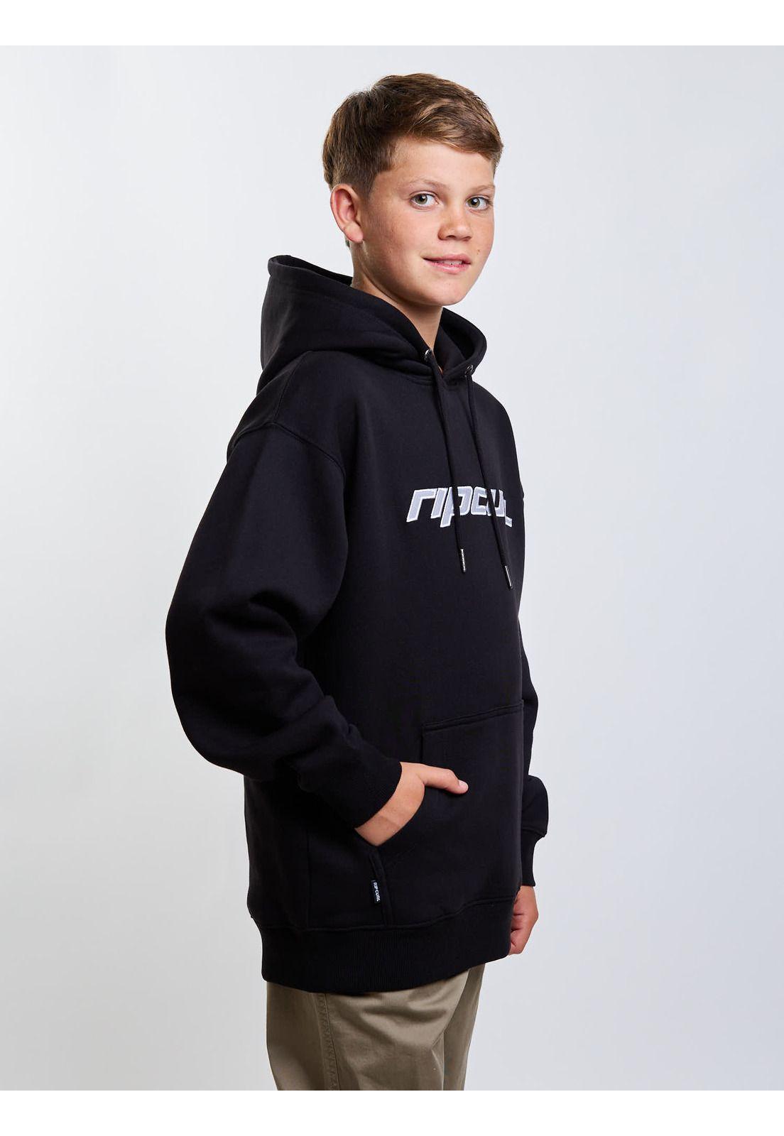 Poleron Canguro Maverick Negro Infantil Rip Curl-5