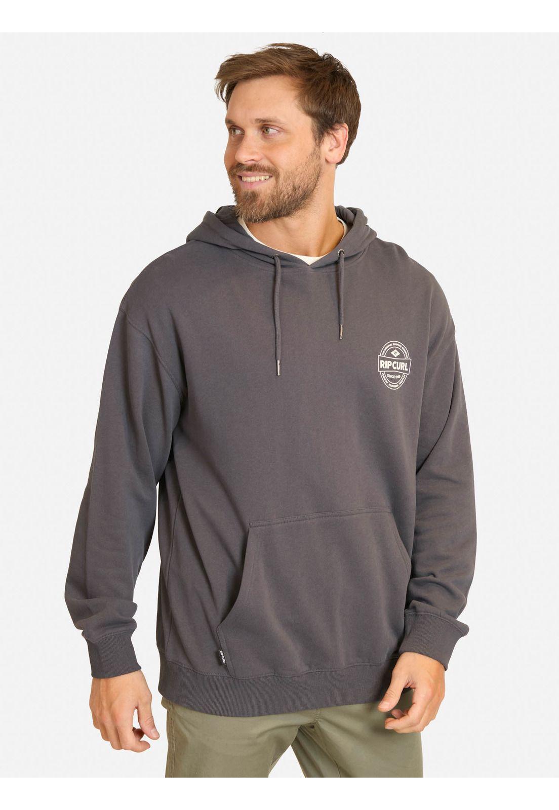 Poleron Canguro Bay Gris Hombre Rip Curl-0