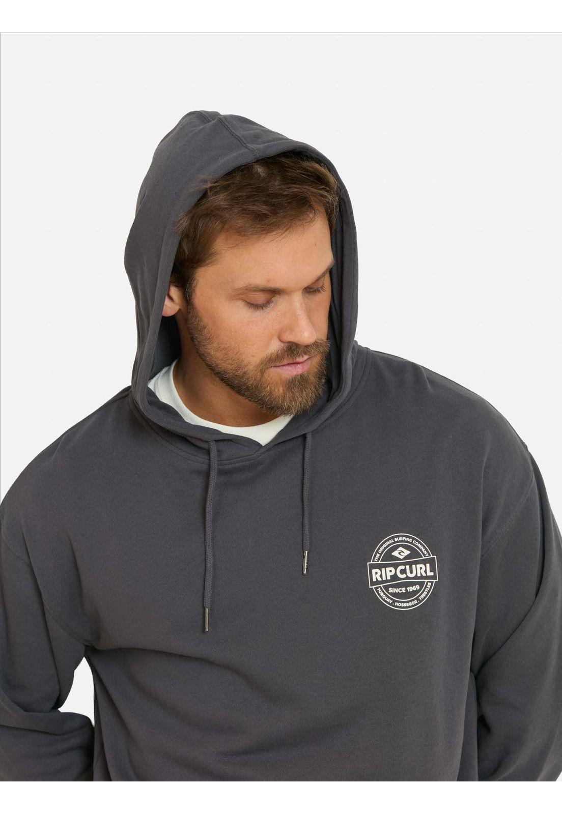 Poleron Canguro Bay Gris Hombre Rip Curl-2