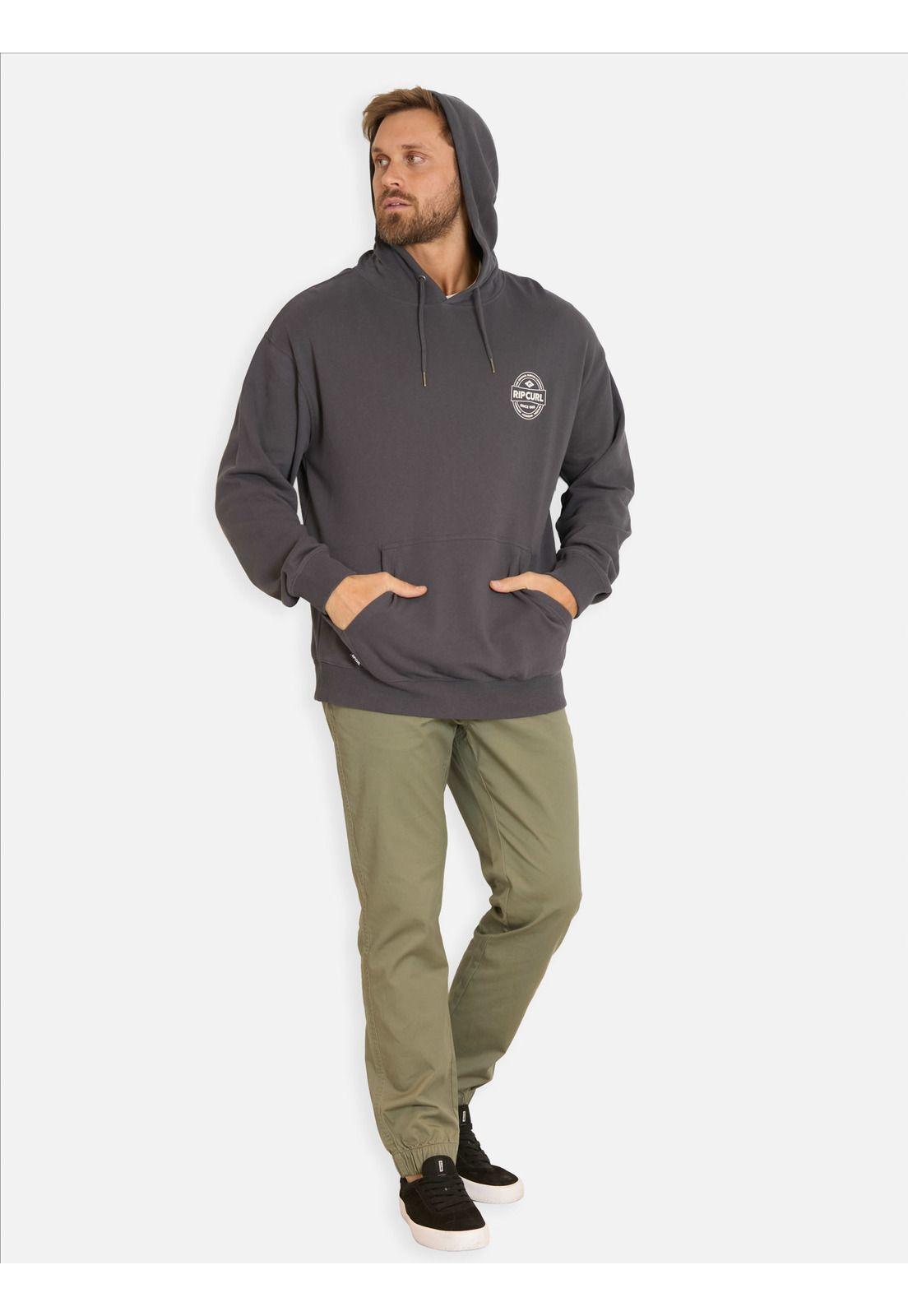Poleron Canguro Bay Gris Hombre Rip Curl-3