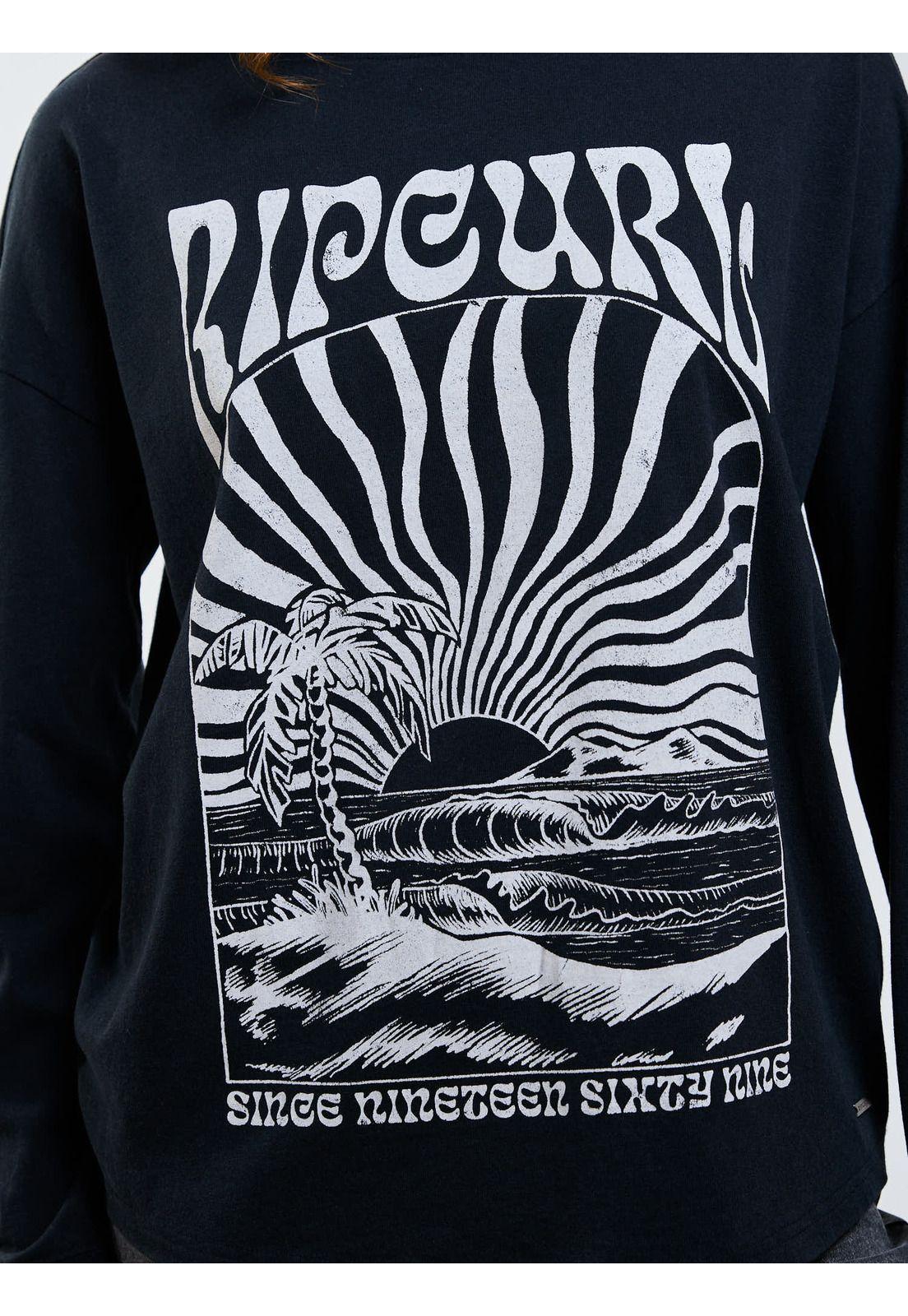 Polera ML Swell Negro Mujer Rip Curl-4