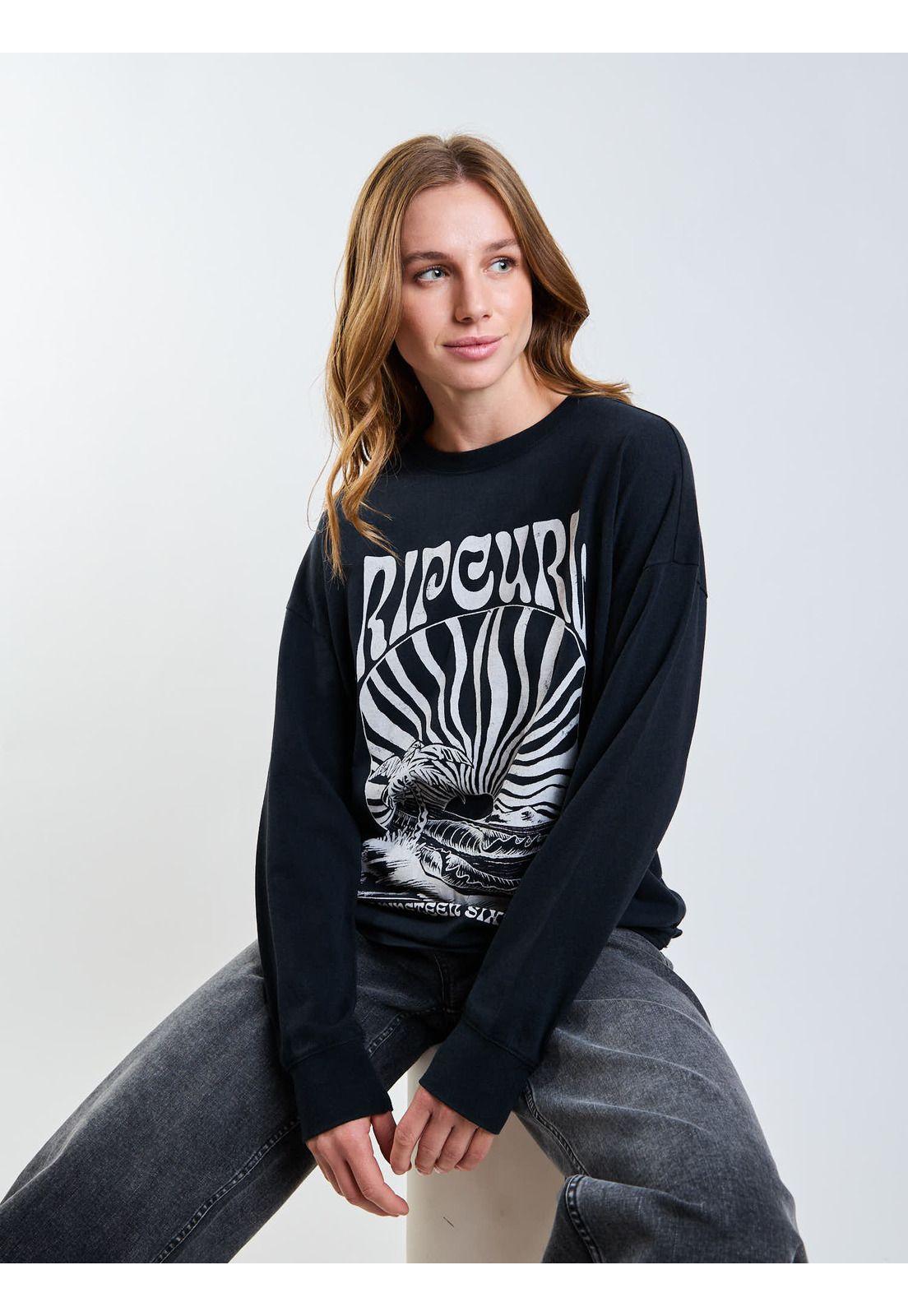 Polera ML Swell Negro Mujer Rip Curl-6