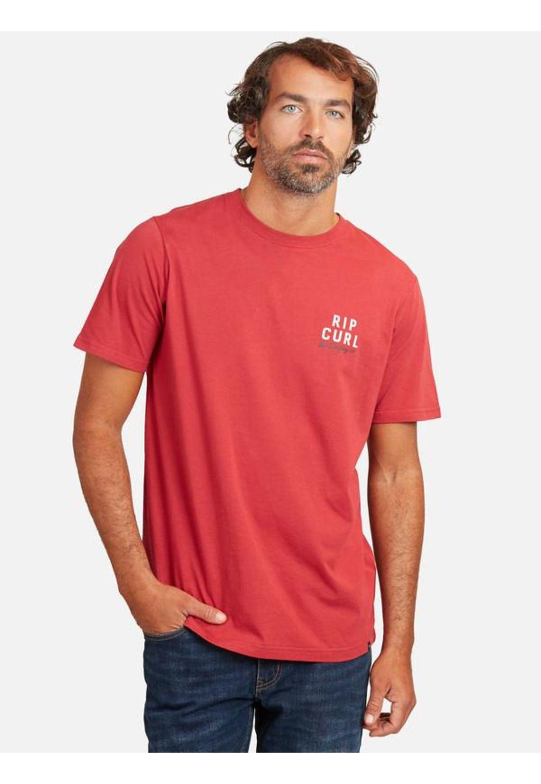 Polera M/C Rebounder Rojo Hombre Ripcurl-0