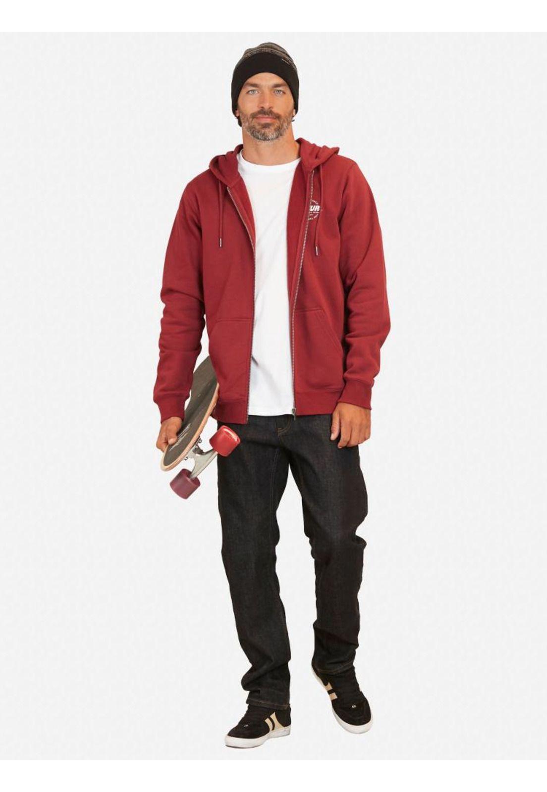 Poleron Live The Search Full Zip Burdeo Hombre Rip Curl-3