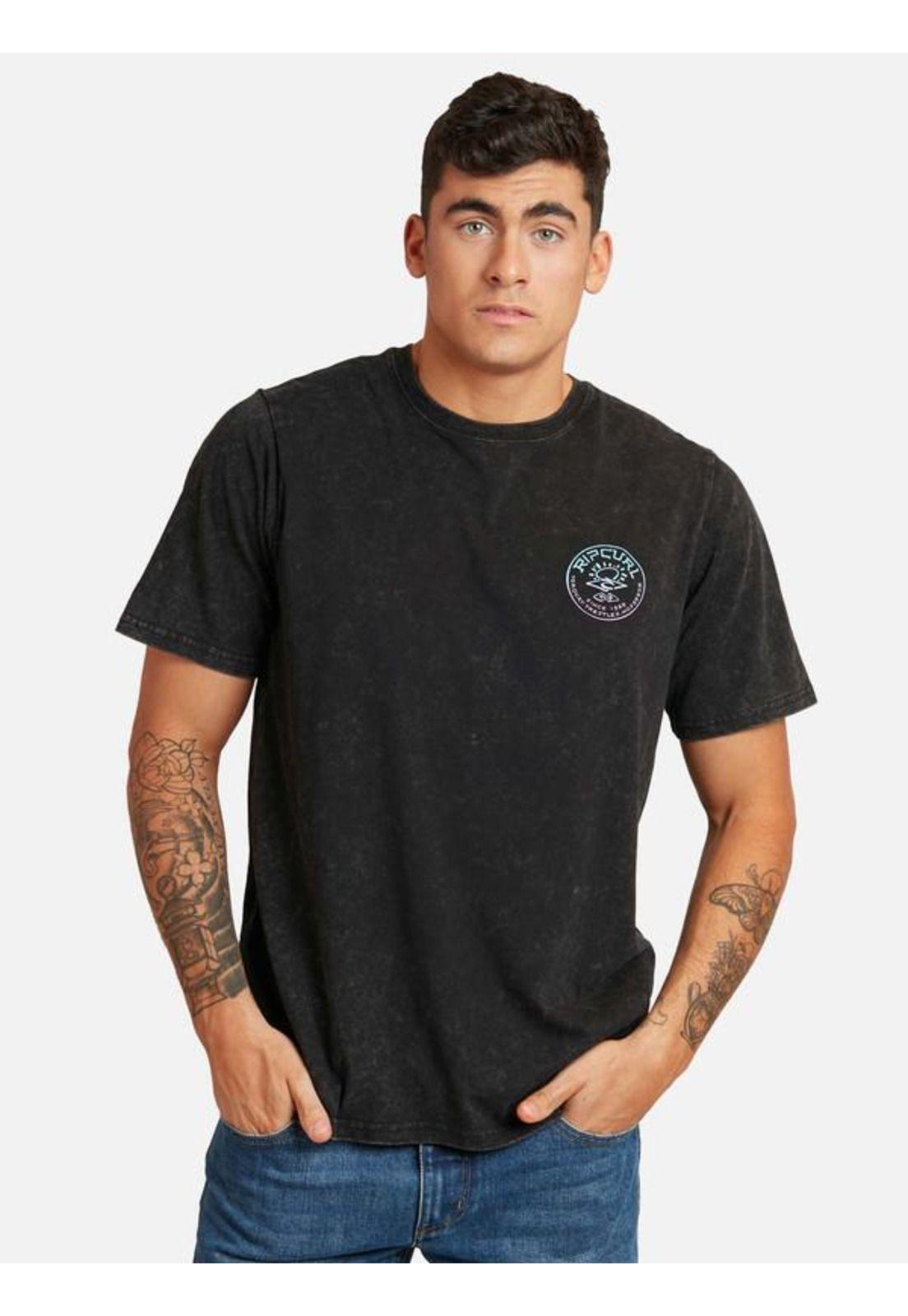 Polera M/C Intermedia Negro Hombre Ripcurl-0