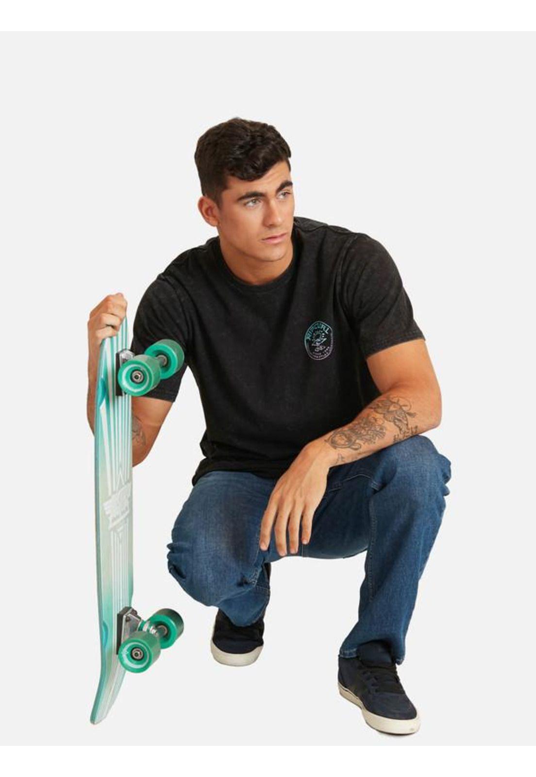 Polera M/C Intermedia Negro Hombre Ripcurl-3