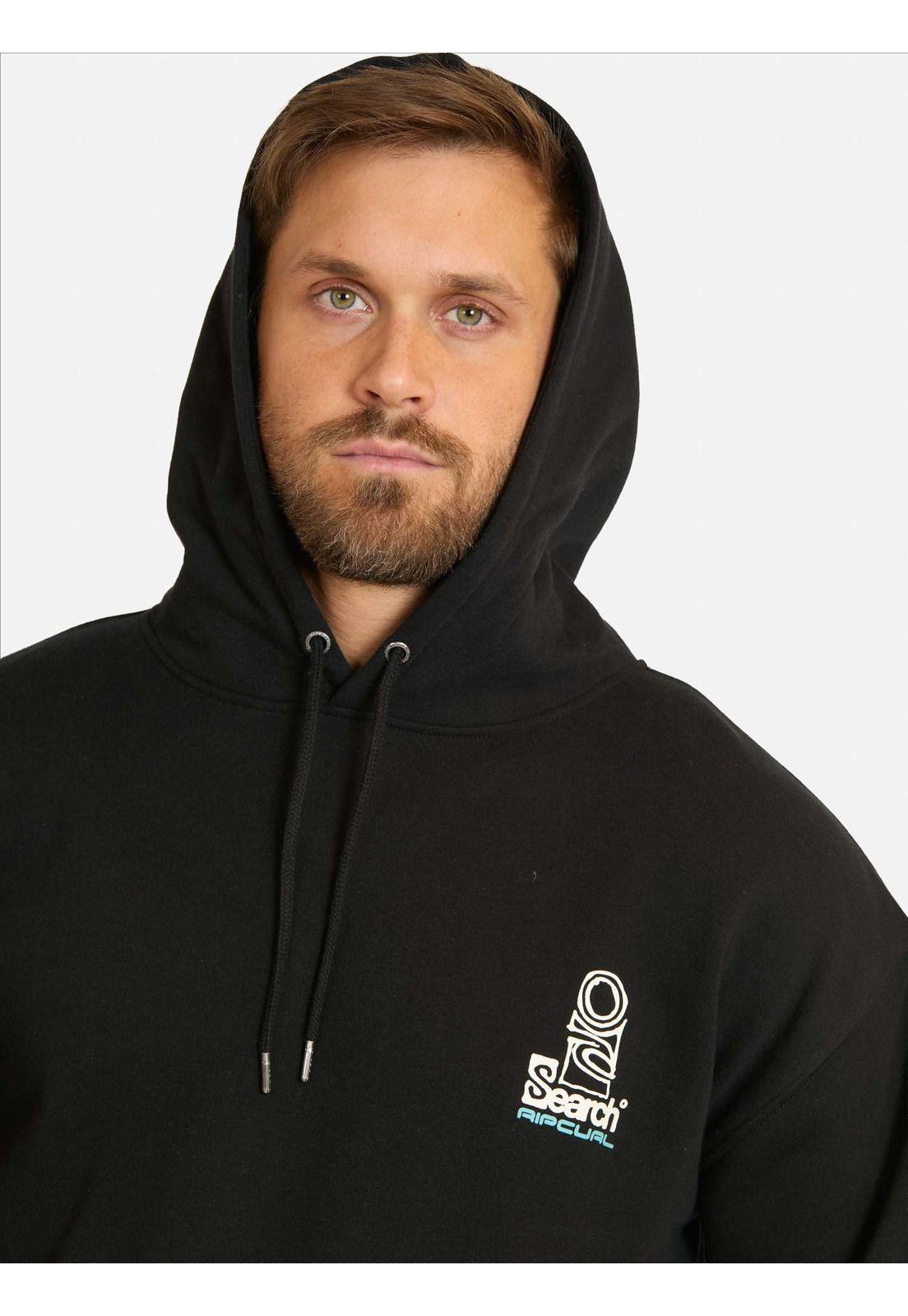 Poleron Canguro Search Mission Hoodie Negro Hombre Rip Curl-2