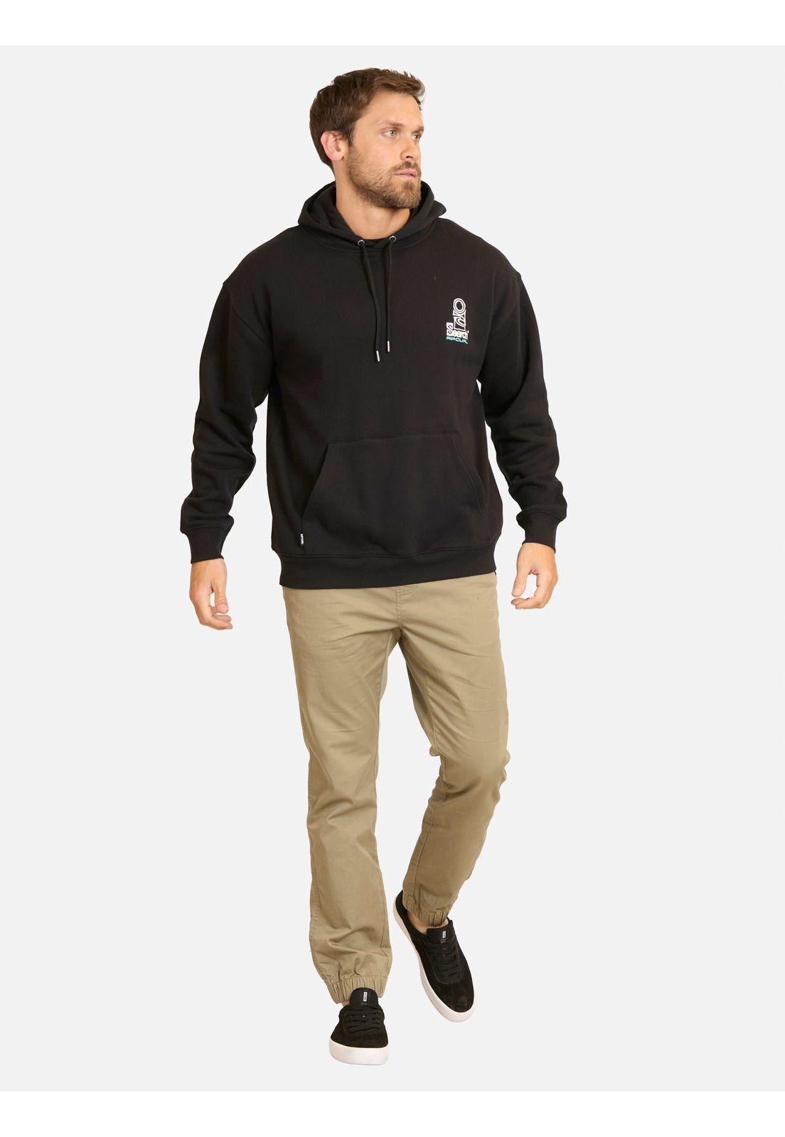 Poleron Canguro Search Mission Hoodie Negro Hombre Rip Curl-3