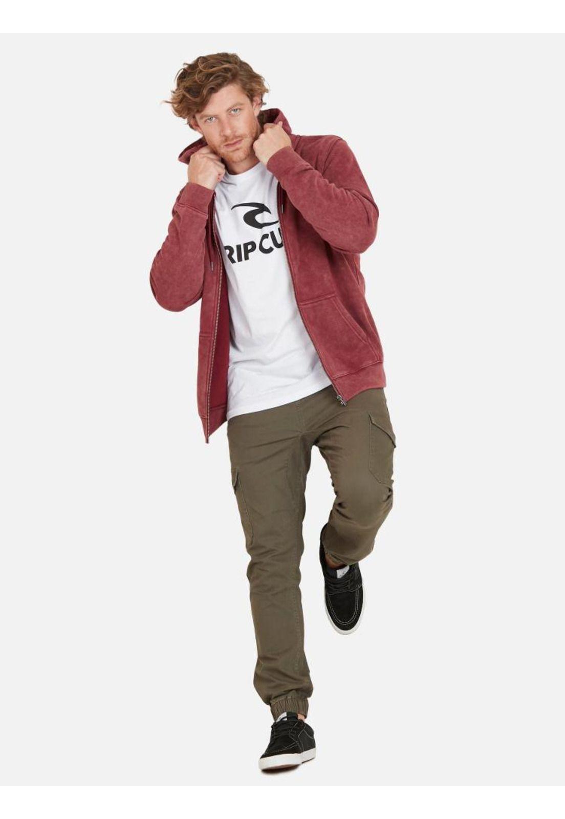 Poleron THE SEARCH FZ Hombre Rojo Oscuro Rip Curl-4