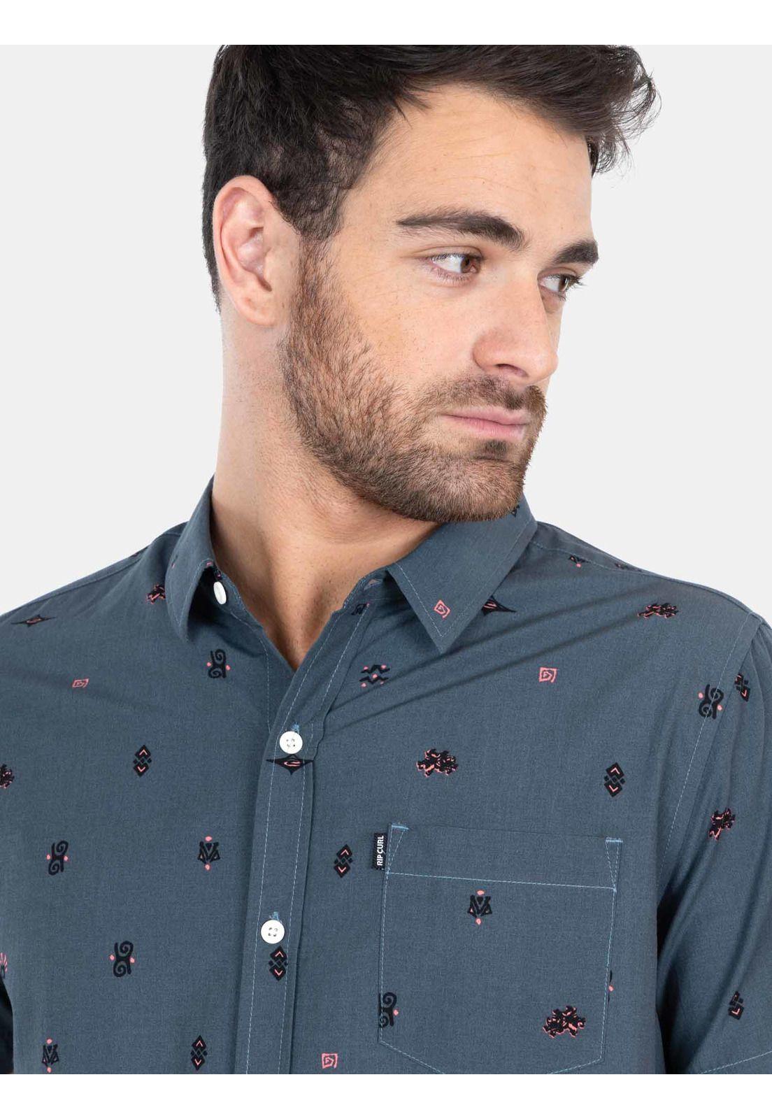 Camisa M/C Raw Energy Ditsy Ss Multicolor Hombre Rip Curl-1