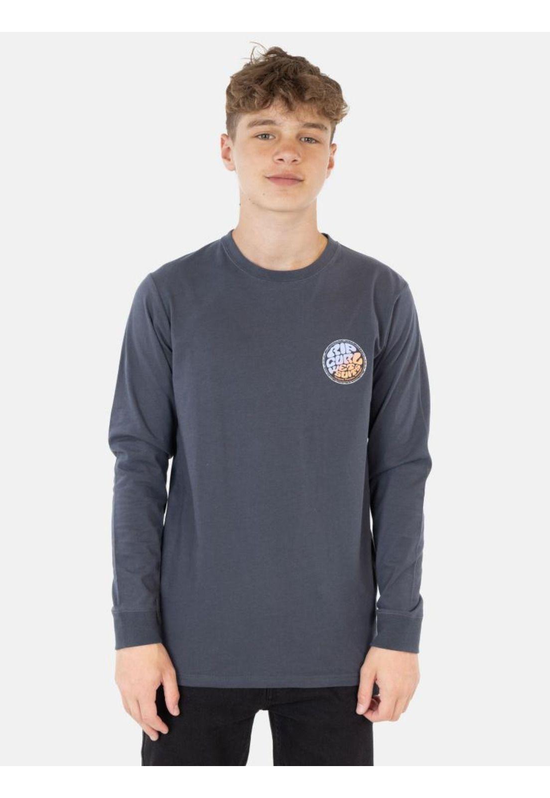 Polera Old Wetsuit Ls Tee Gris Infantil Rip Curl-0