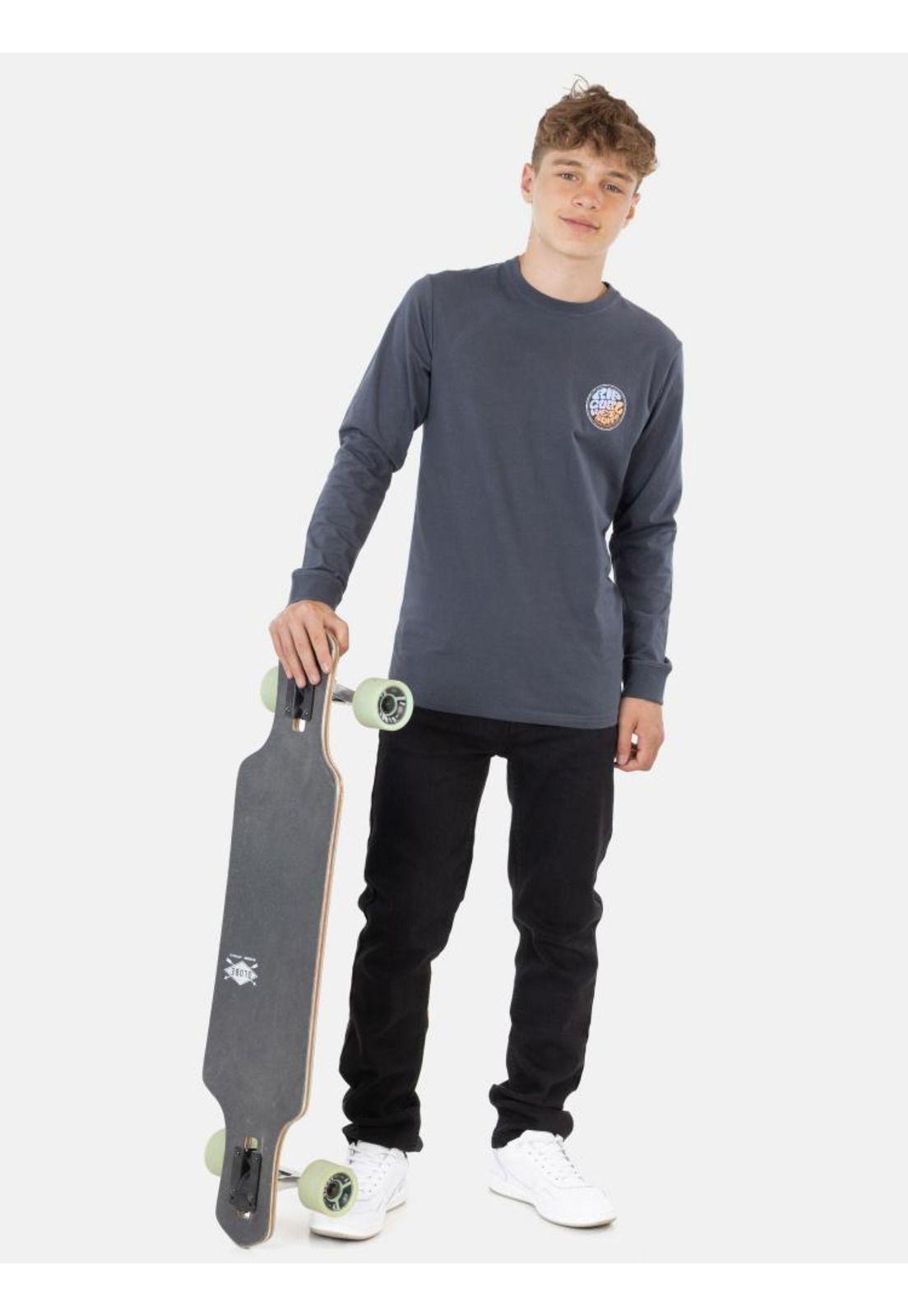 Polera Old Wetsuit Ls Tee Gris Infantil Rip Curl-2