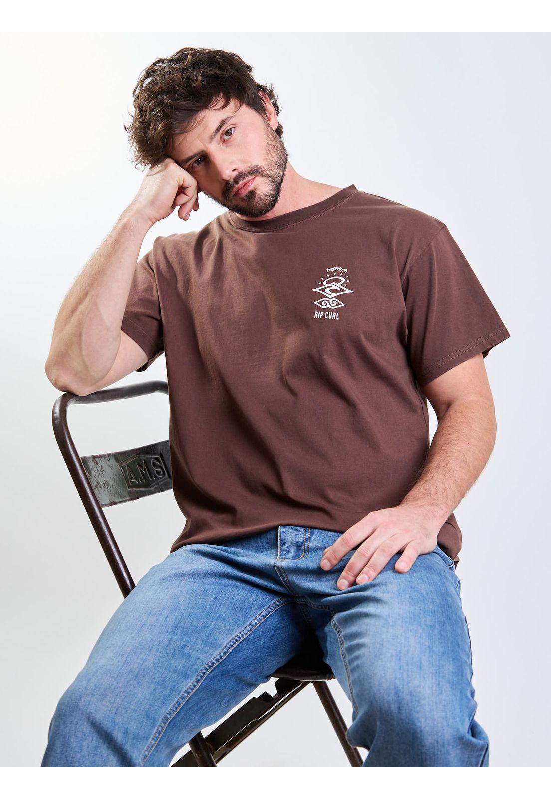 Polera MC Shore Café Hombre Rip Curl-5