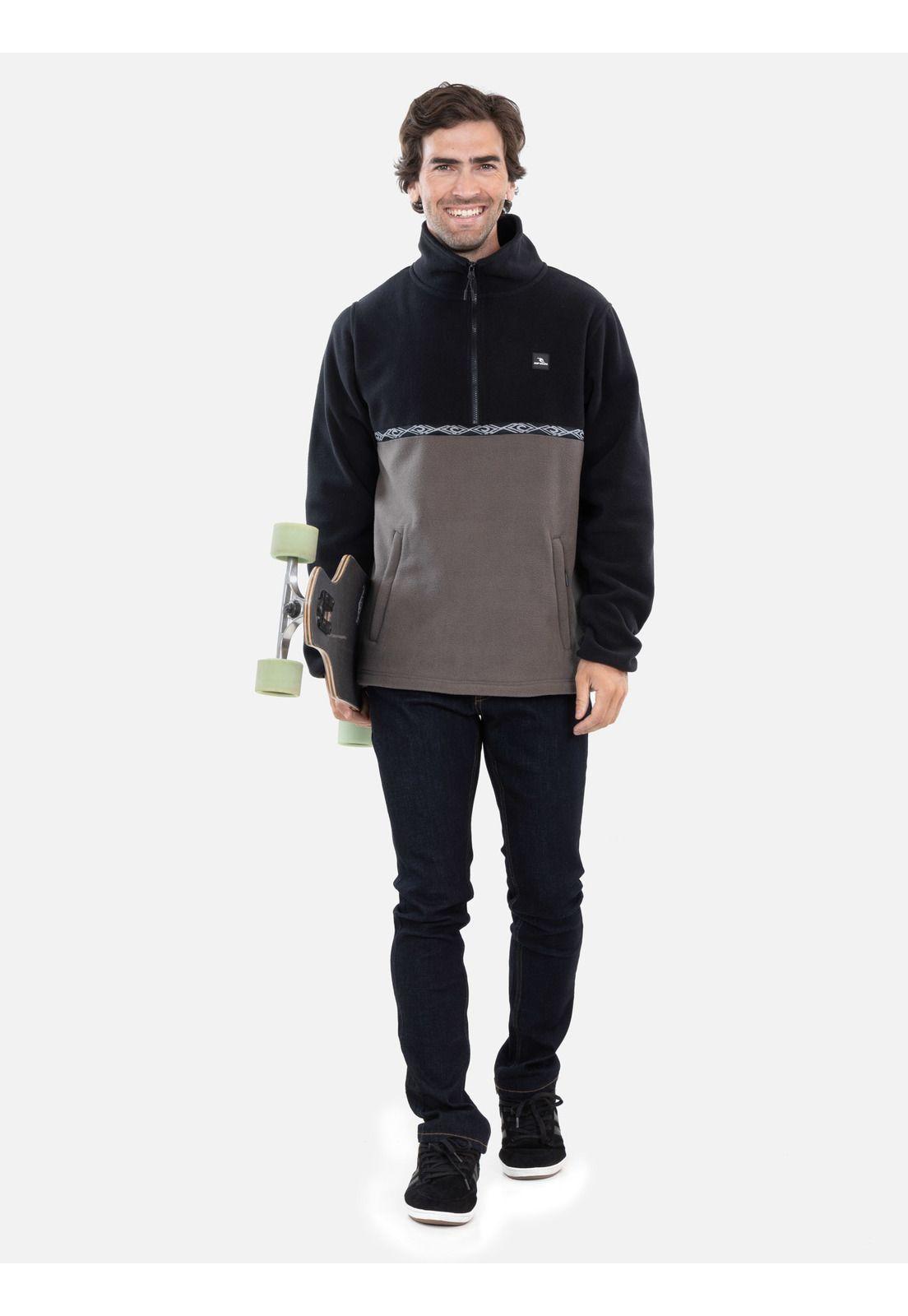 Poleron Micropolar Kahi Rc Negro Hombre Rip Curl-3