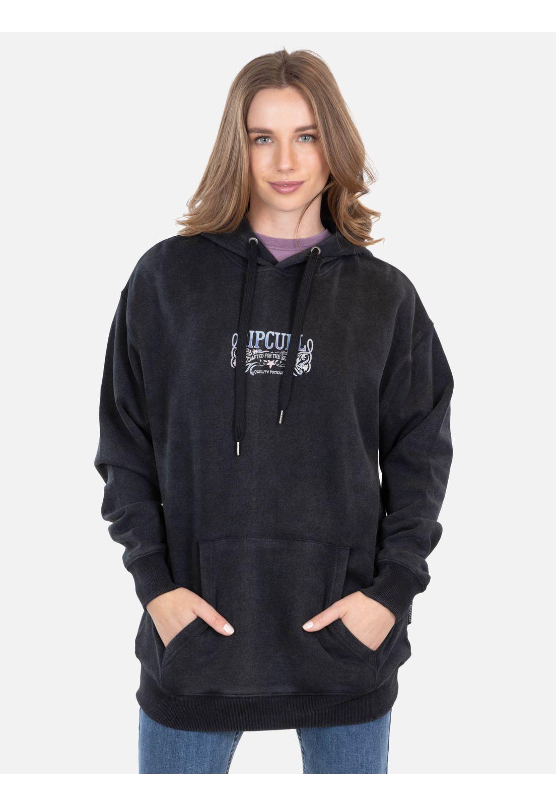 Poleron Canguro Crafter Sun Negro Mujer Rip Curl-0