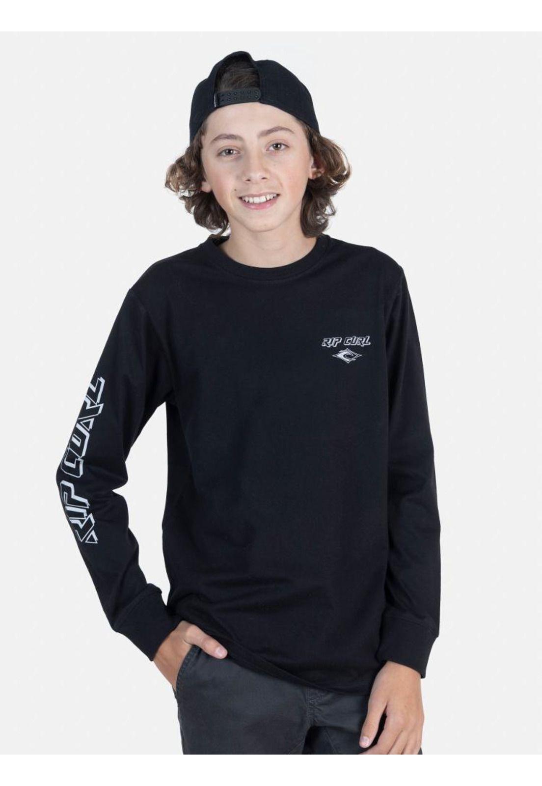 Polera Juvenil RP BLACK AND WHITE Negro Rip Curl-0