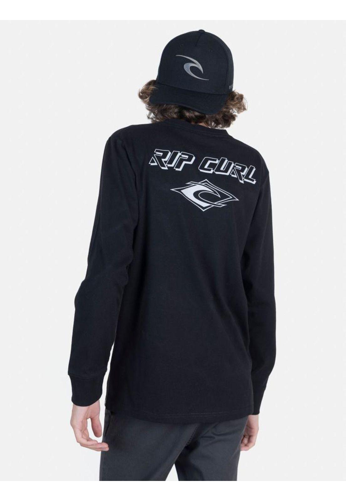 Polera Juvenil RP BLACK AND WHITE Negro Rip Curl-1