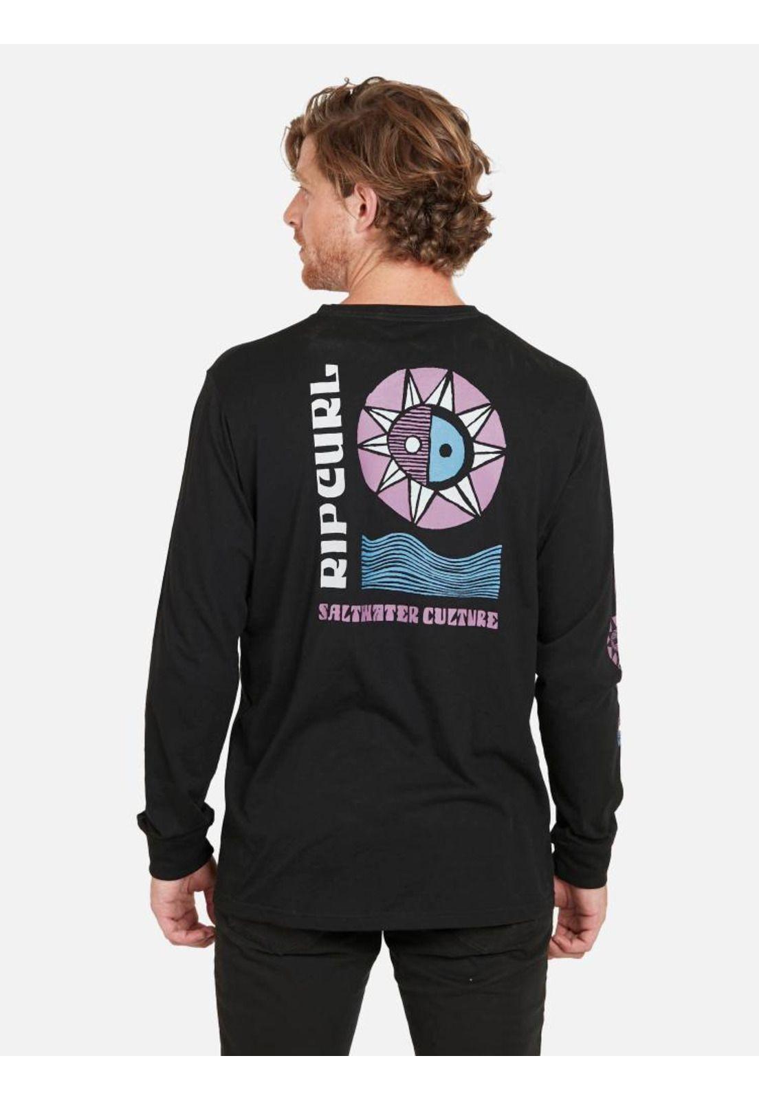 Polera SWC SUN BEAMS LS TEE Hombre Negro Rip Curl-4
