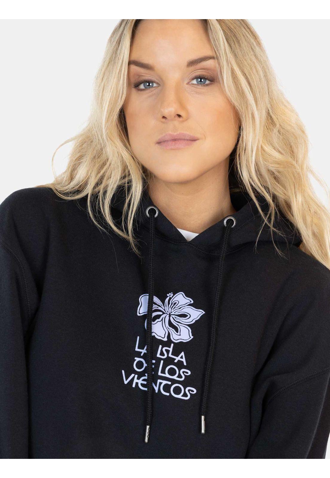 Poleron Canguro Swellpass Negro Mujer Rip Curl-2