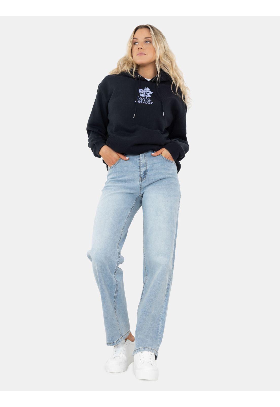 Poleron Canguro Swellpass Negro Mujer Rip Curl-3