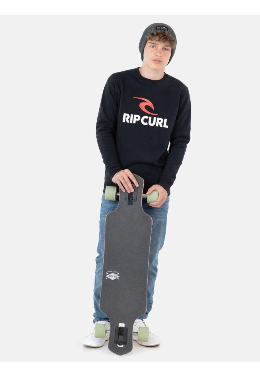 Poleron Crew Neck Negro Infantil Rip Curl-3