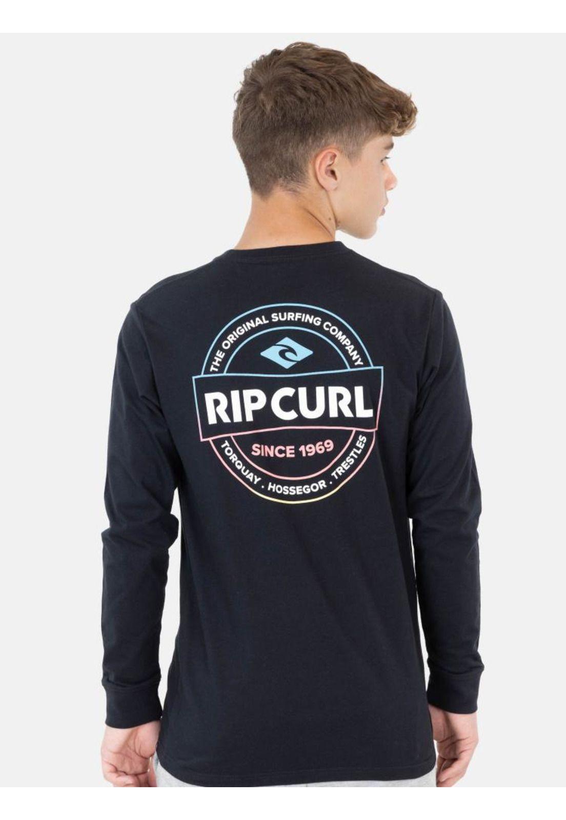Polera Tosc Ls Tee Young Negro Infantil Rip Curl-1