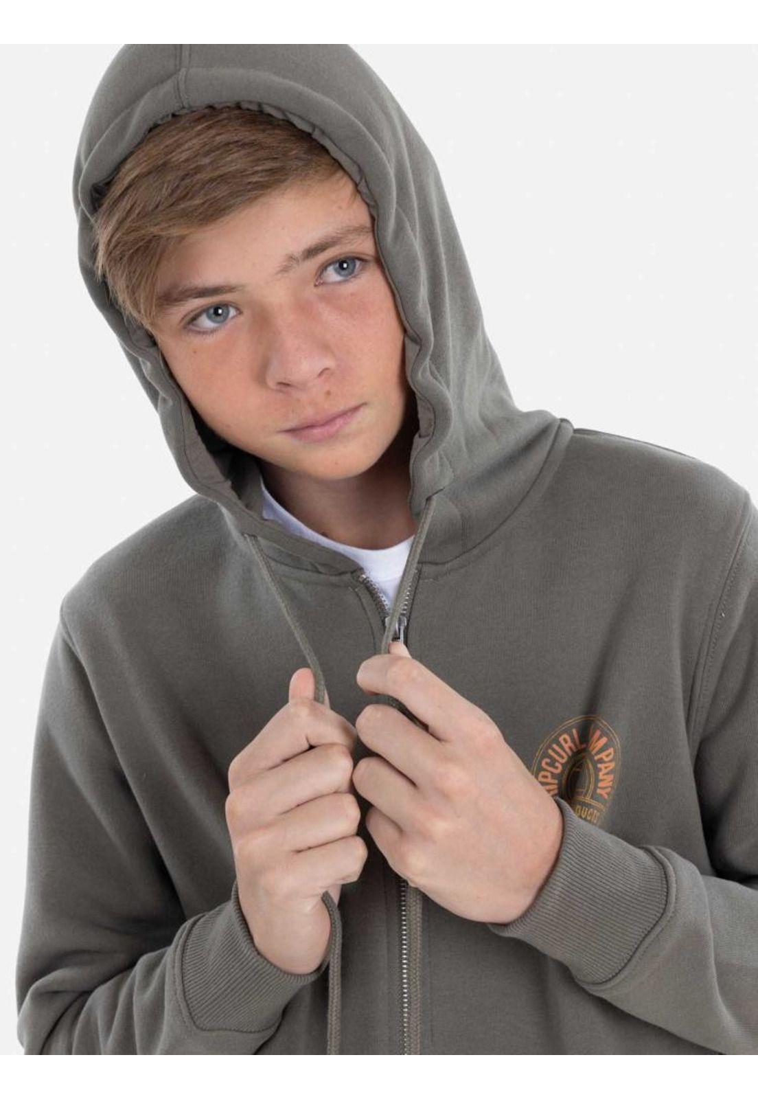 Poleron RIPCURL COMPANY HOODIES Juvenil Verde Militar Rip Curl-3