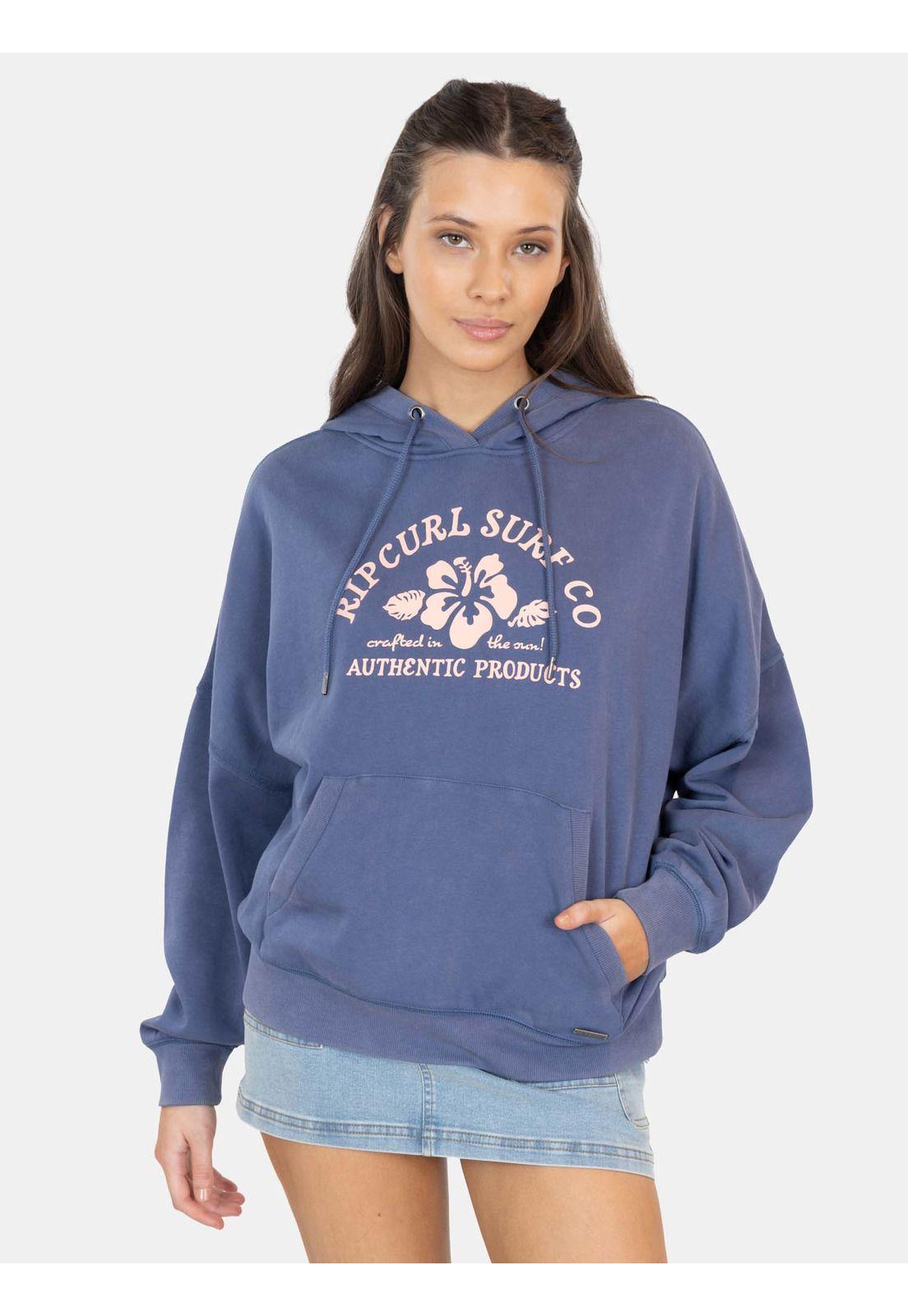 Poleron Canguro Mistcrest Azul Mujer Rip Curl-0