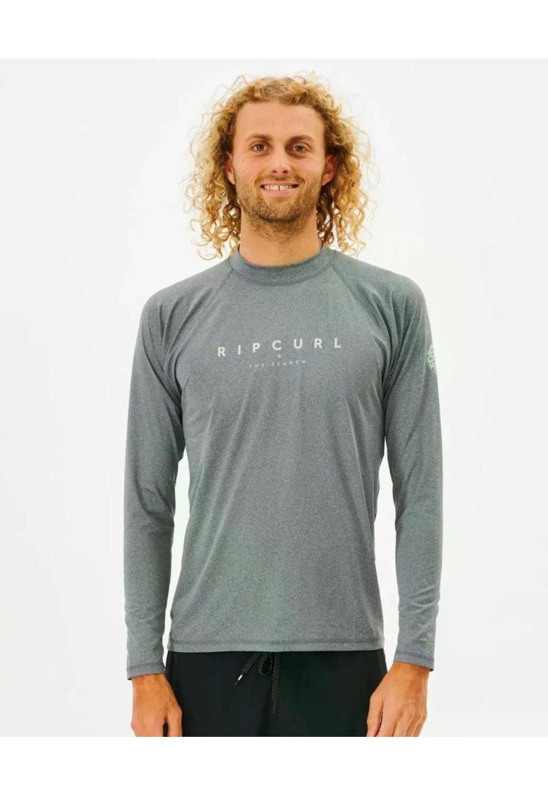 Polera SHOCKWAVES L/SL UV Hombre Gris Rip Curl-0