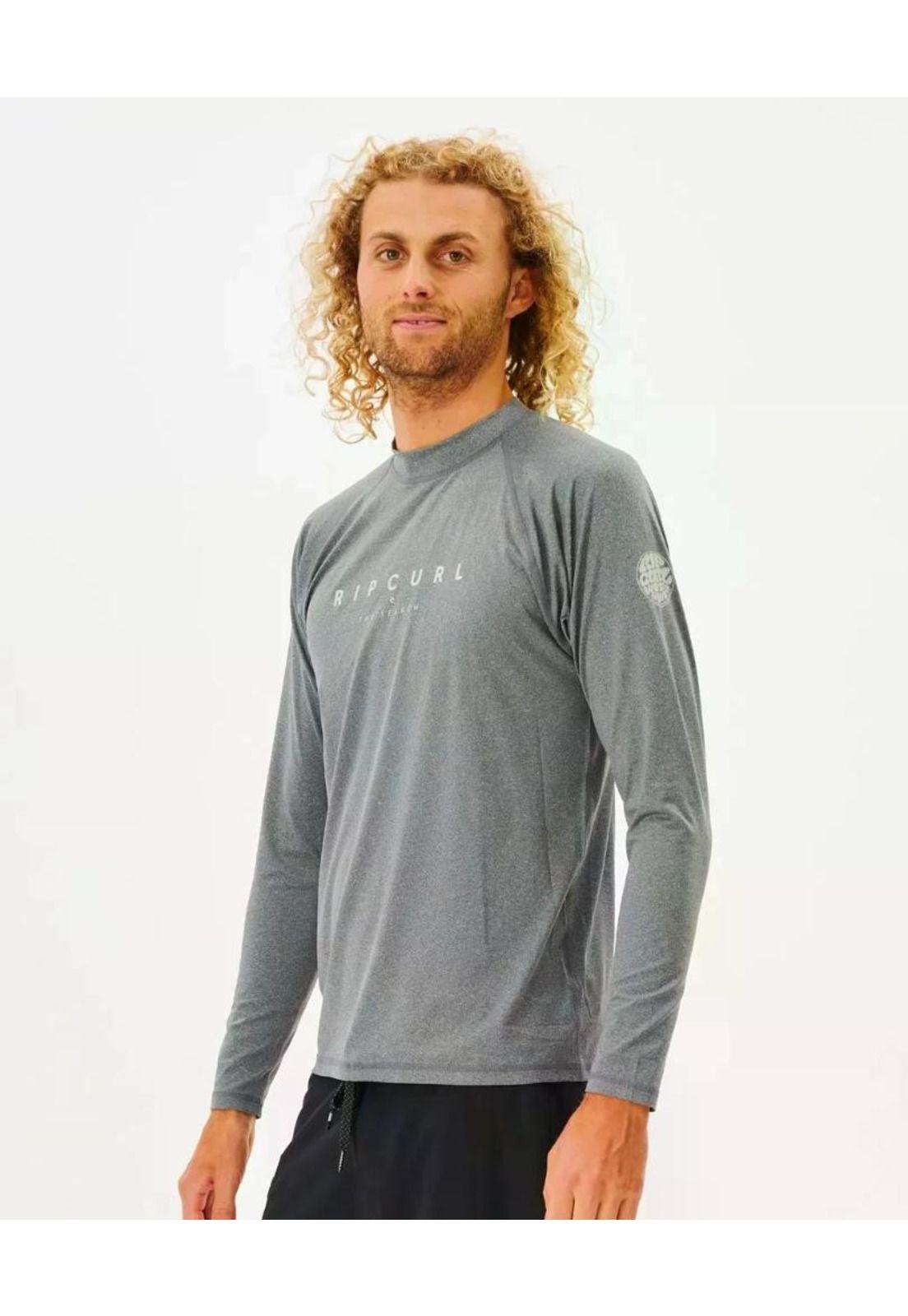 Polera SHOCKWAVES L/SL UV Hombre Gris Rip Curl-1