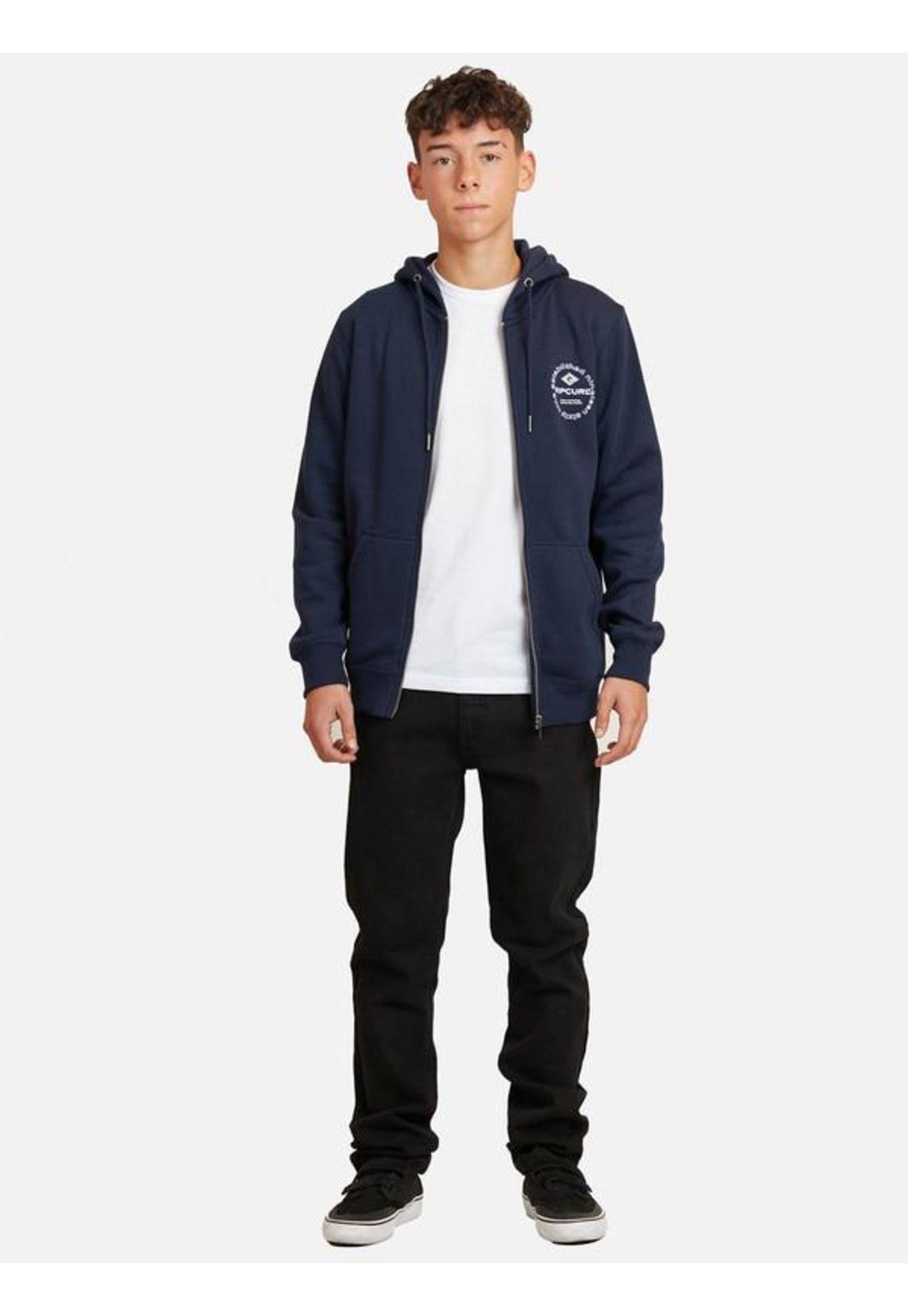 Poleron Fullzipper Marino Juvenil Hombre Ripcurl-3