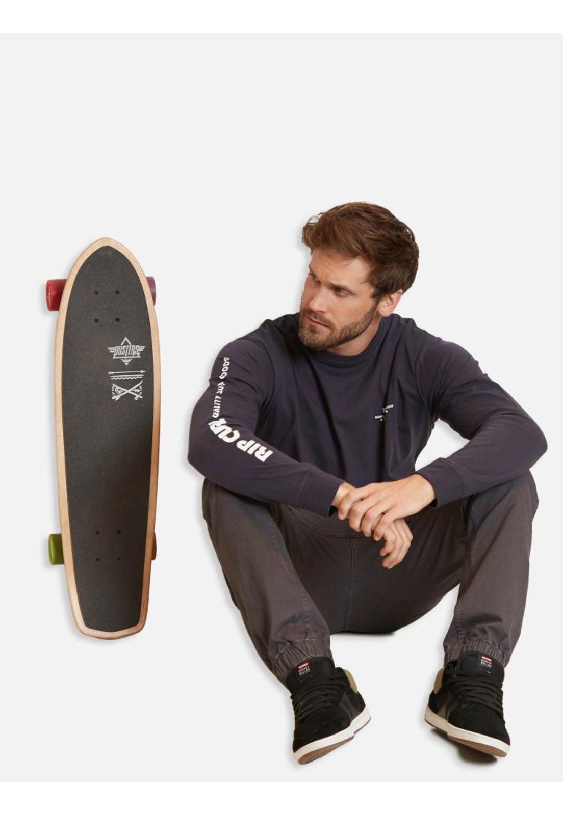 Polera Heritage Ding Repairs Gris Hombre Rip Curl-3