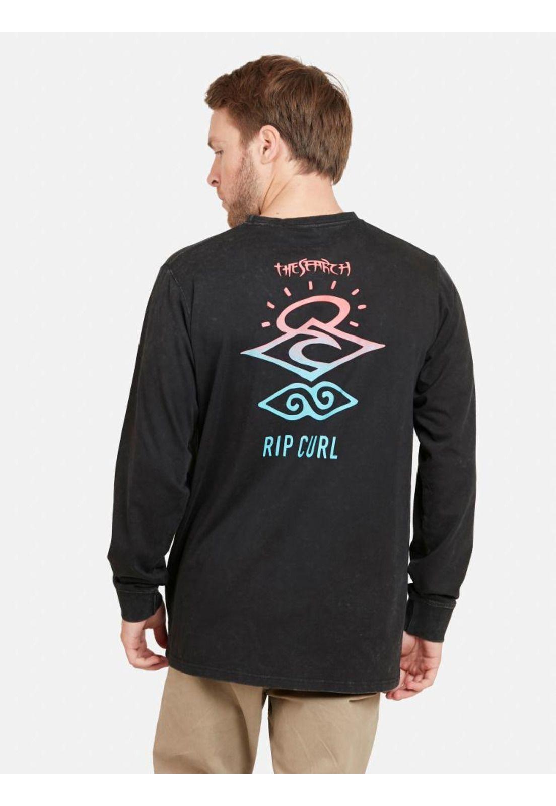 Polera RC THE SEARCH Hombre Negro Rip Curl-1