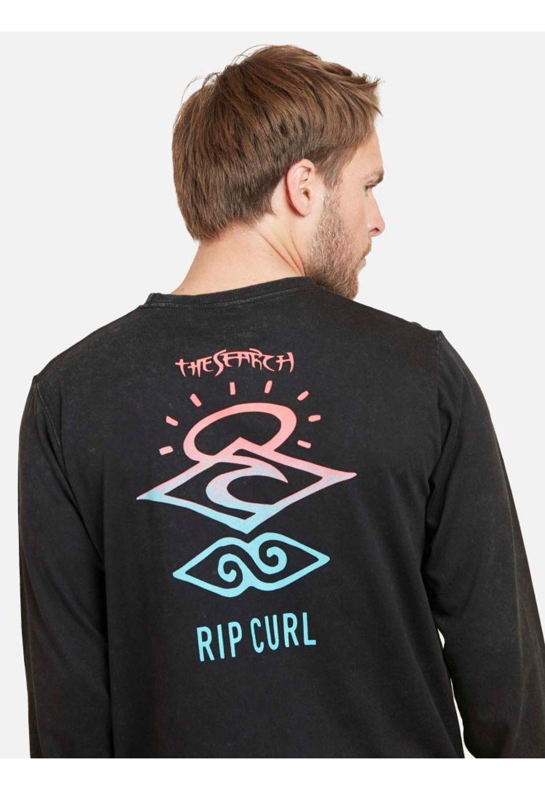 Polera RC THE SEARCH Hombre Negro Rip Curl-3