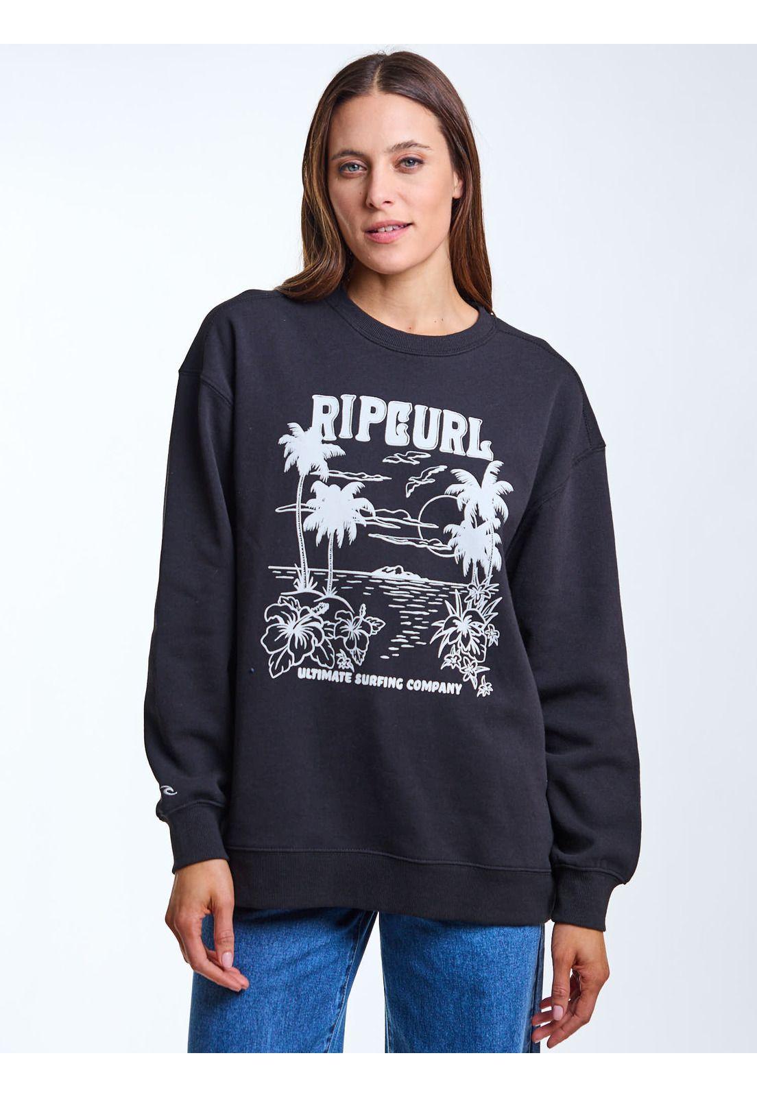 Poleron CR Pullally Negro Mujer Rip Curl-1