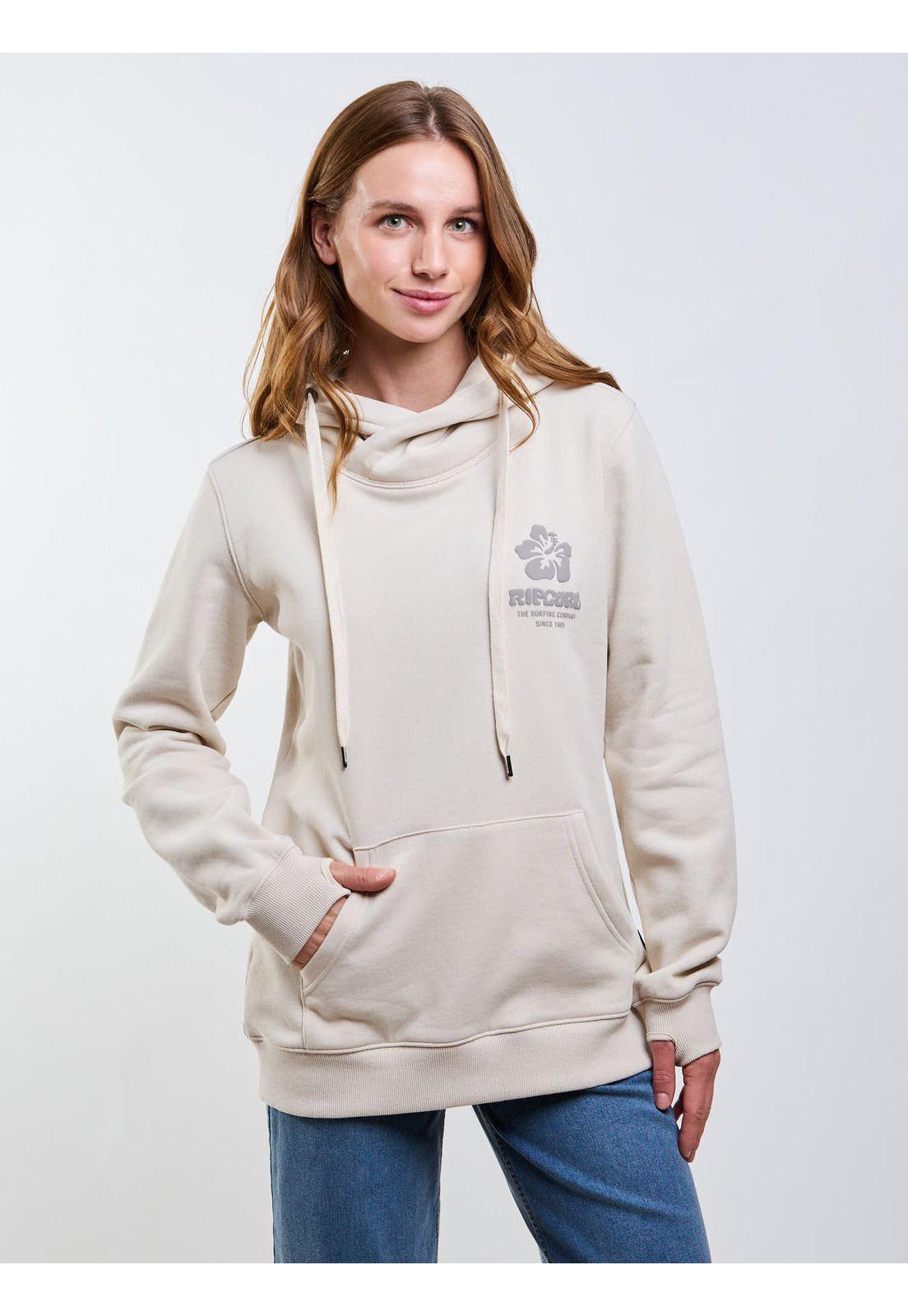 Poleron Canguro Aurora Beige Mujer Rip Curl-0