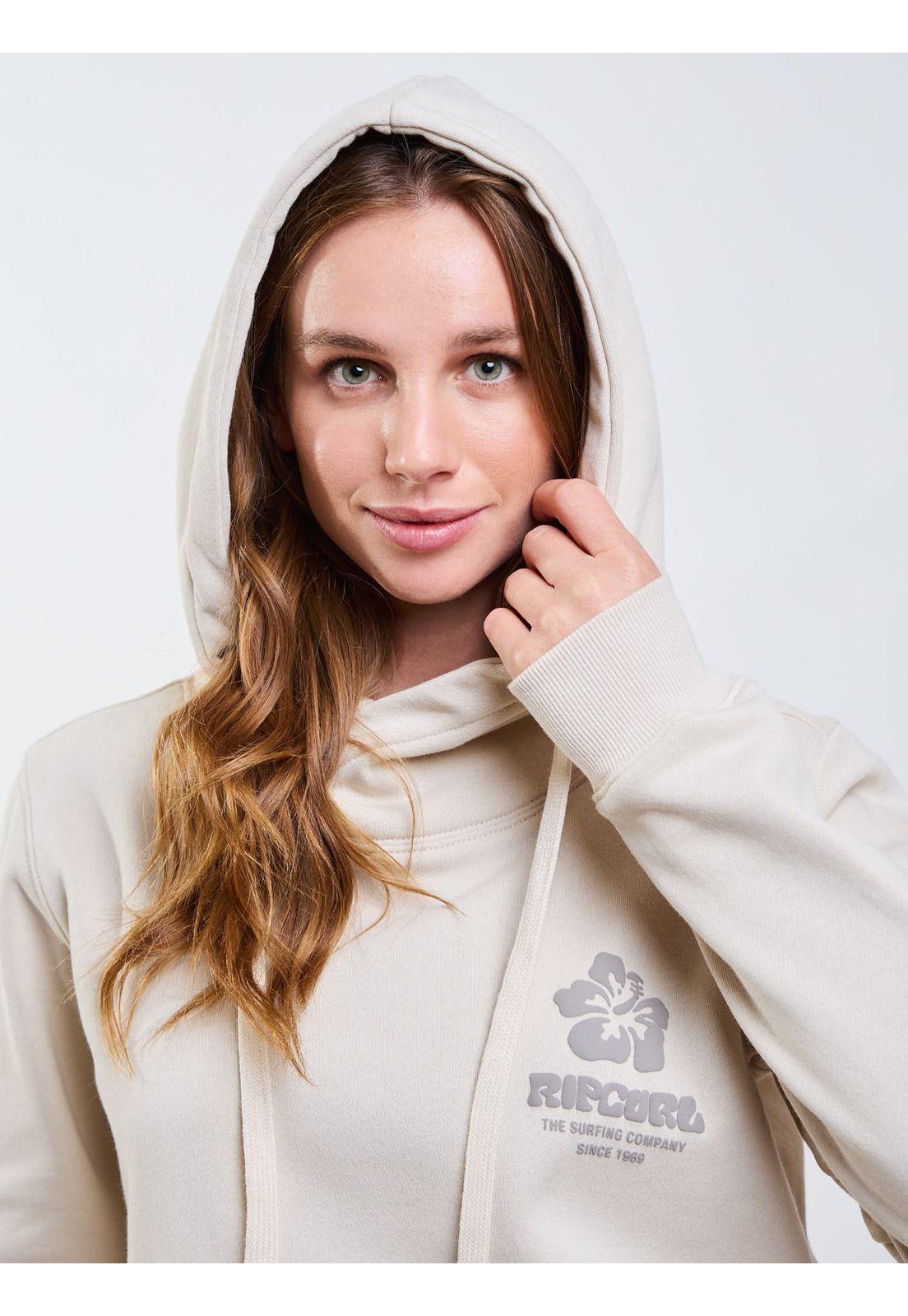 Poleron Canguro Aurora Beige Mujer Rip Curl-3