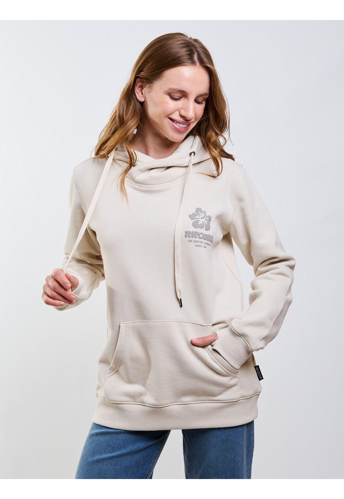 Poleron Canguro Aurora Beige Mujer Rip Curl-4