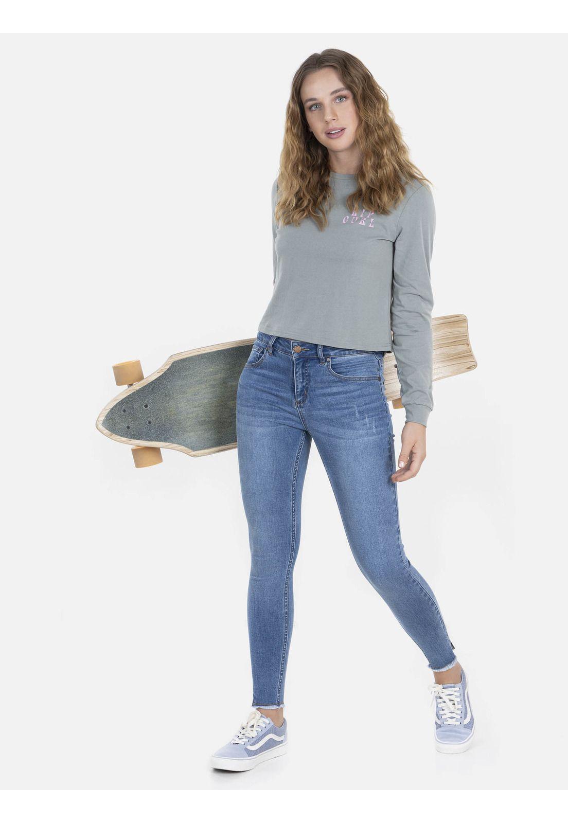 Jeans BLUE DENIM Mujer Azul Curl-2