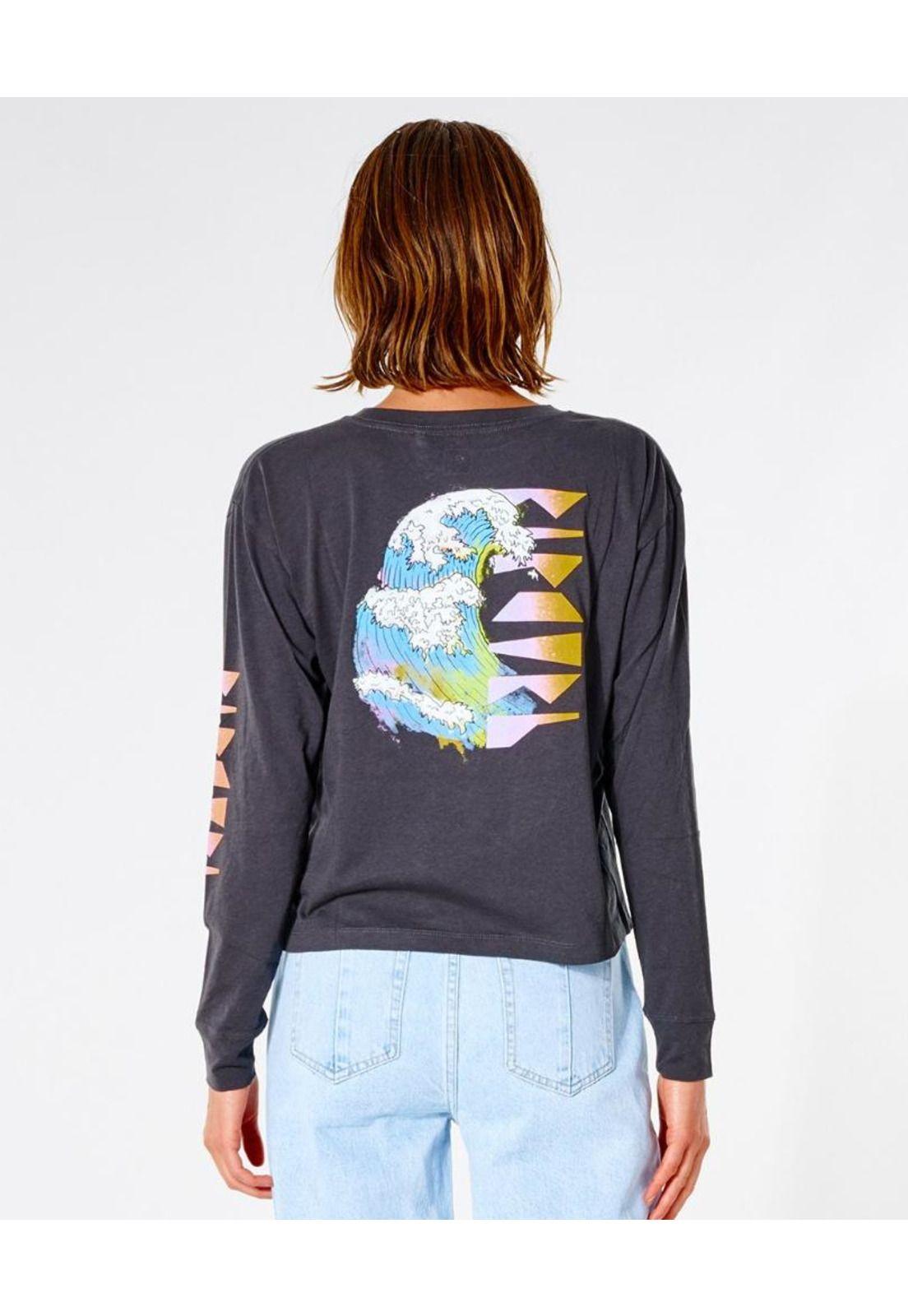 Polera ML WAVE SHAPERS LONG SLEEVE Mujer Negro Rip Curl-1