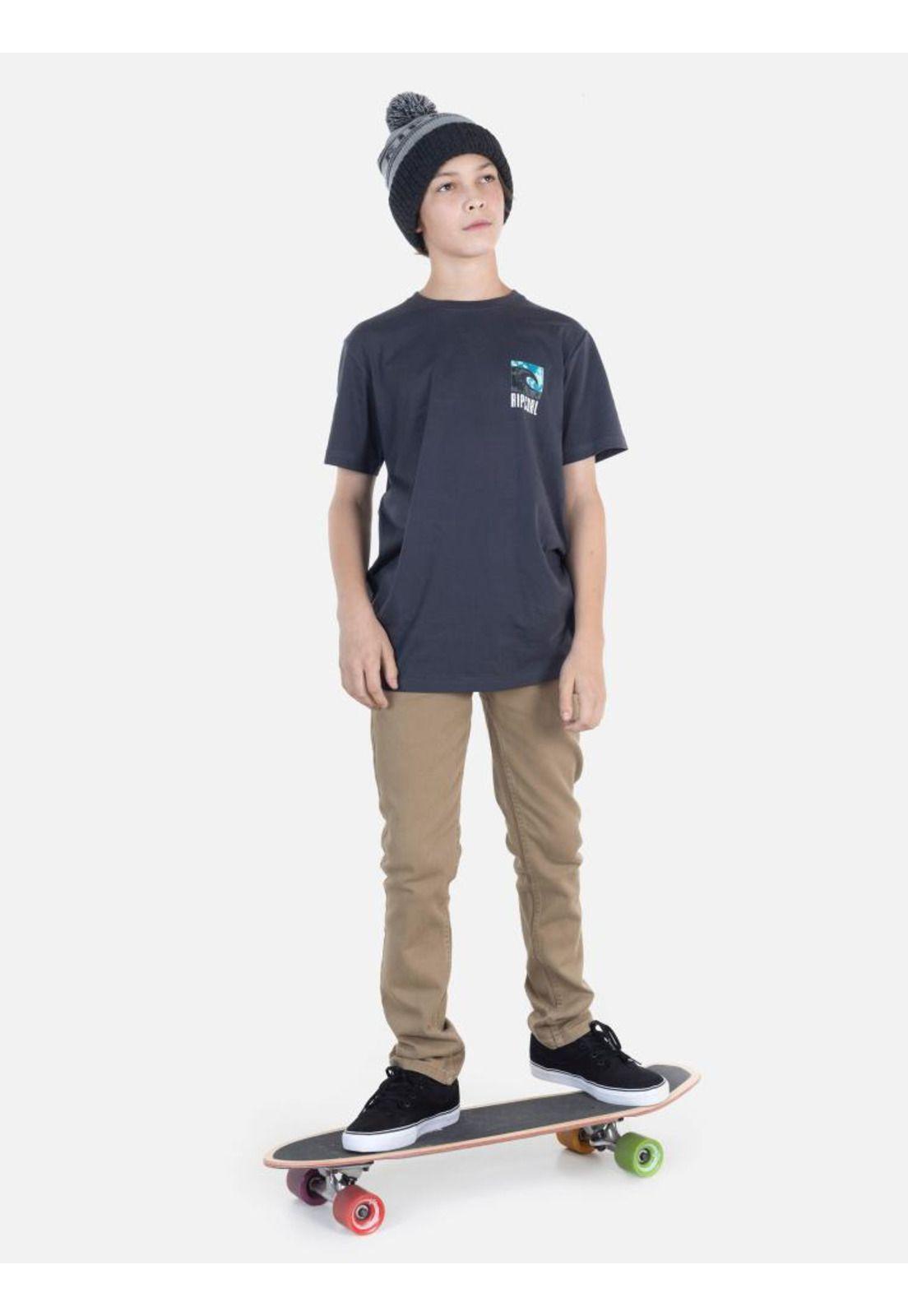 Polera Juvenil  RP BREAKING Gris Rip Curl-3