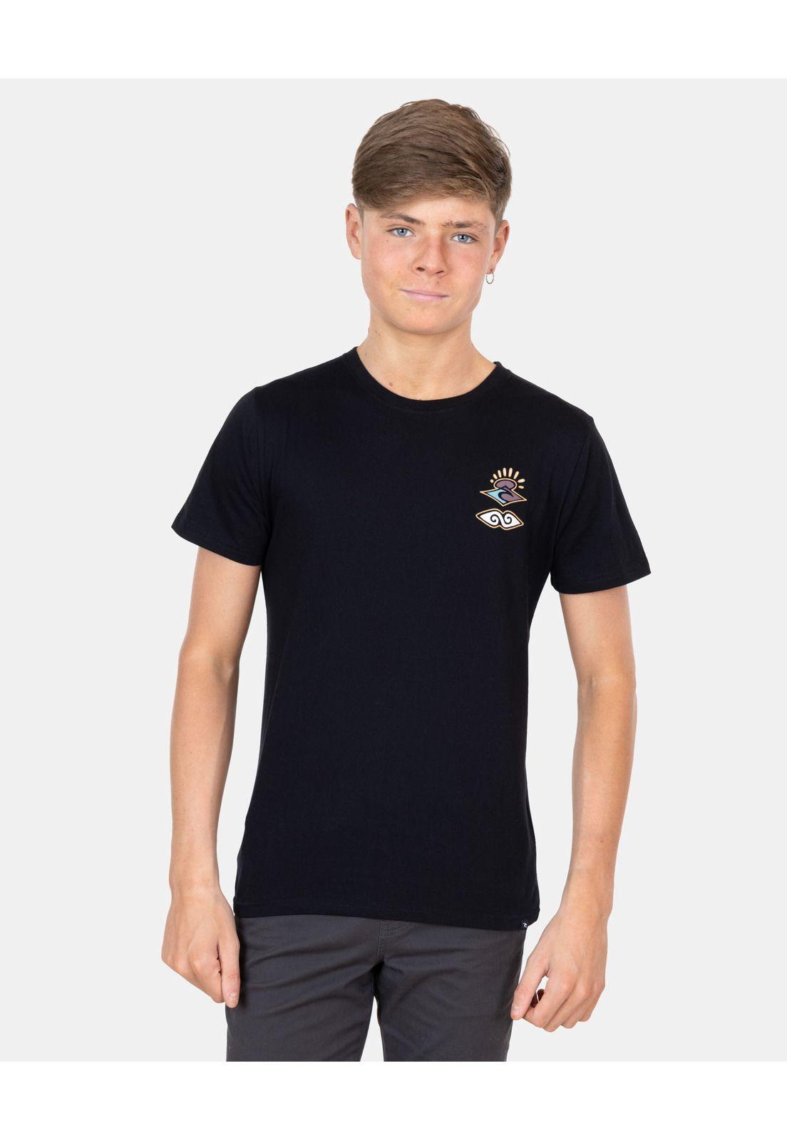 Polera M/C Alma tropical Negro Infantil Rip Curl-0