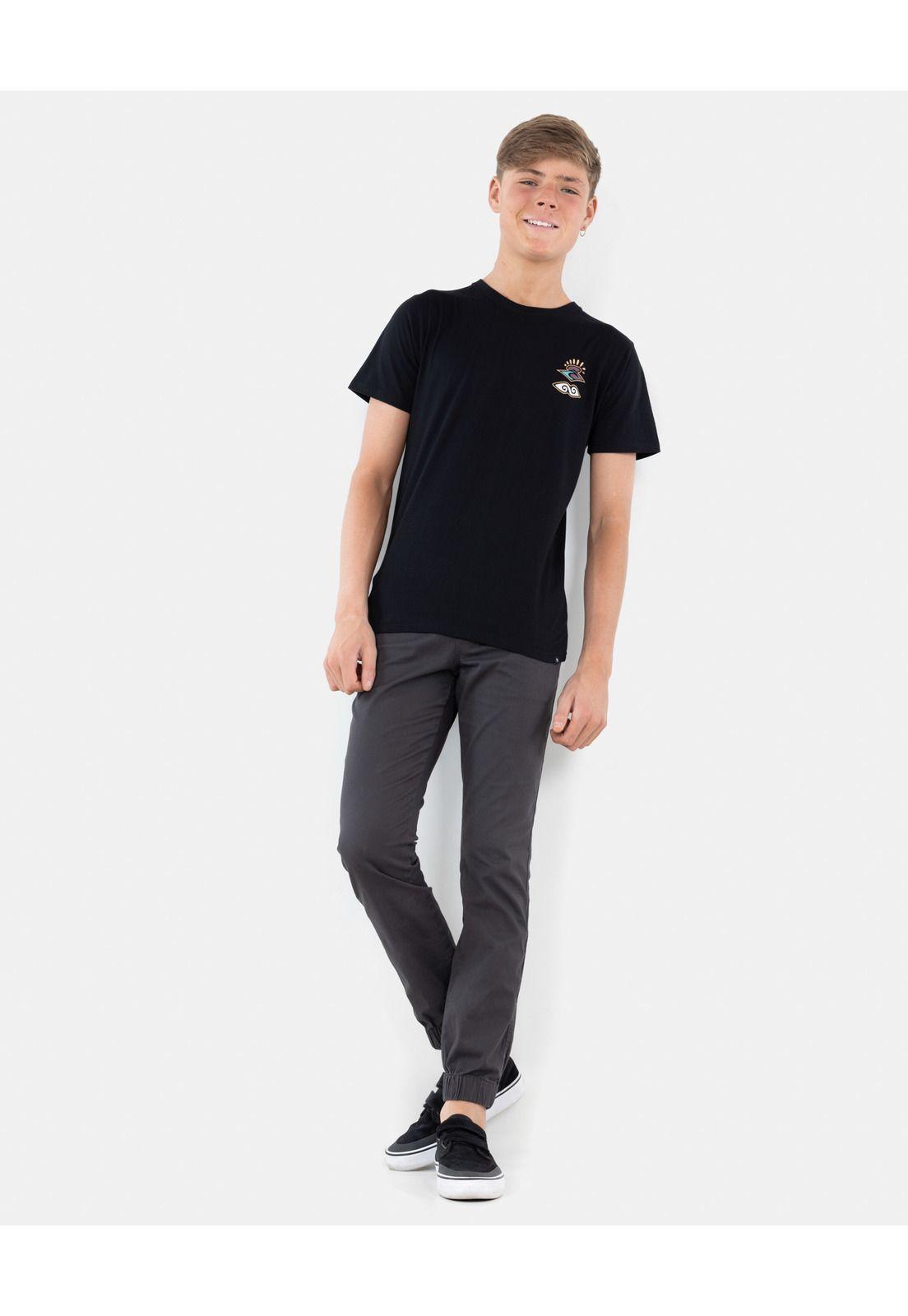 Polera M/C Alma tropical Negro Infantil Rip Curl-3