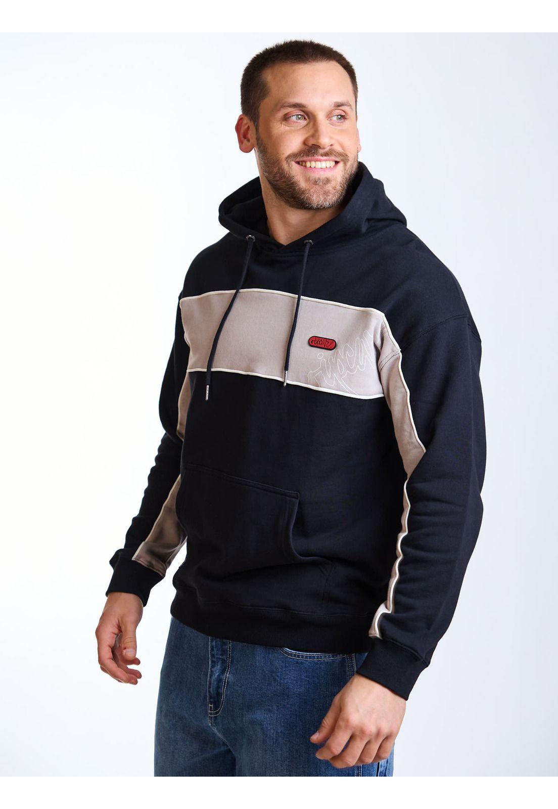 Poleron Canguro Epic Negro Hombre Rip Curl-6